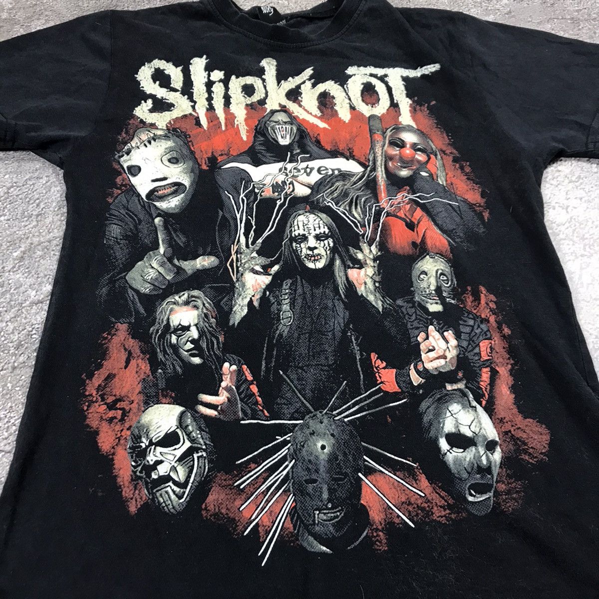 Vintage Vintage 90s Slipknot Band Tee Graphic Print Grunge Punk S Size US S / EU 44-46 / 1 - 1 Thumbnail