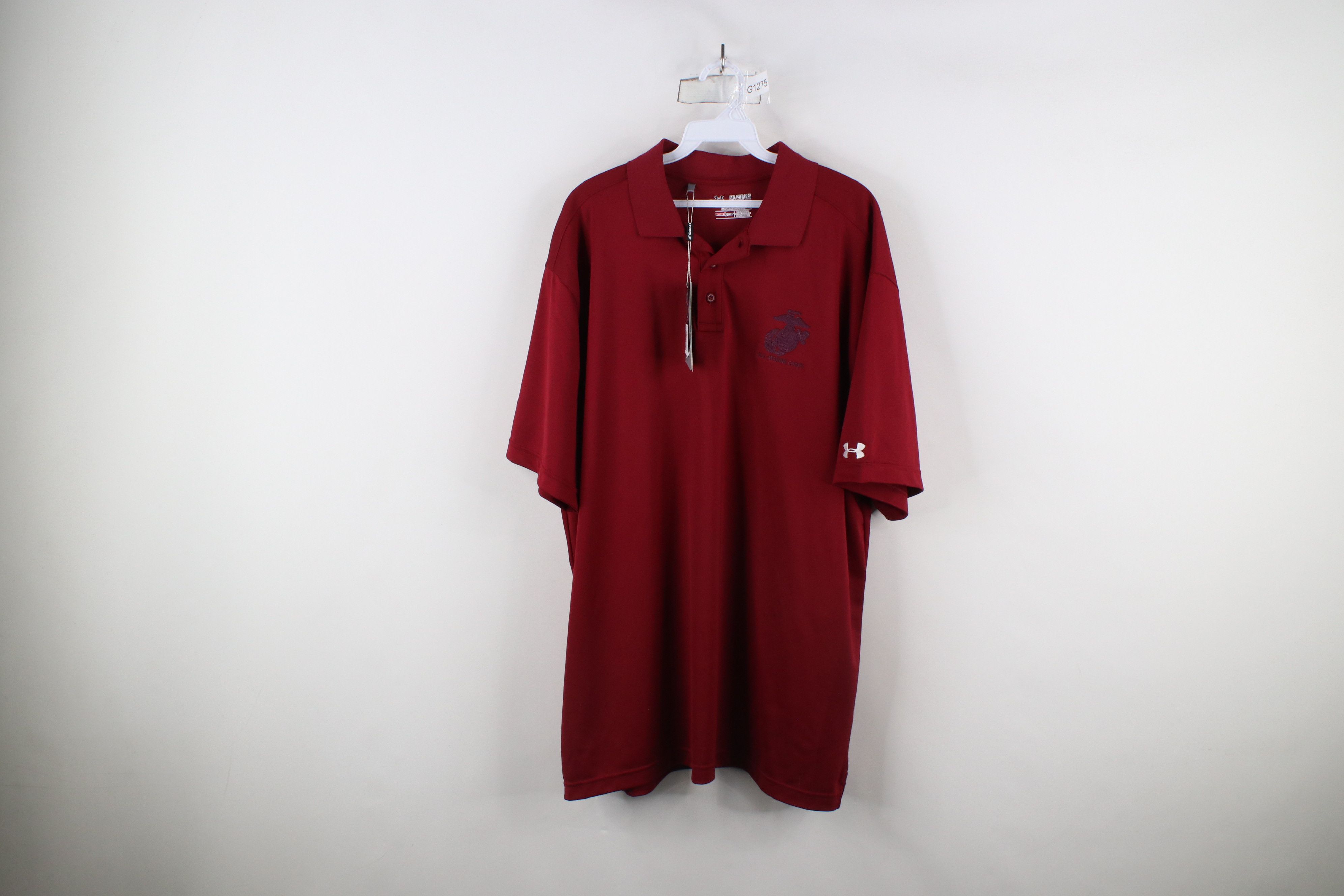 Under Armour × Vintage New Under Armour Spell US Marine Corps USMC Polo Shirt Red Size US XXL / EU 58 / 5 - 1 Thumbnail