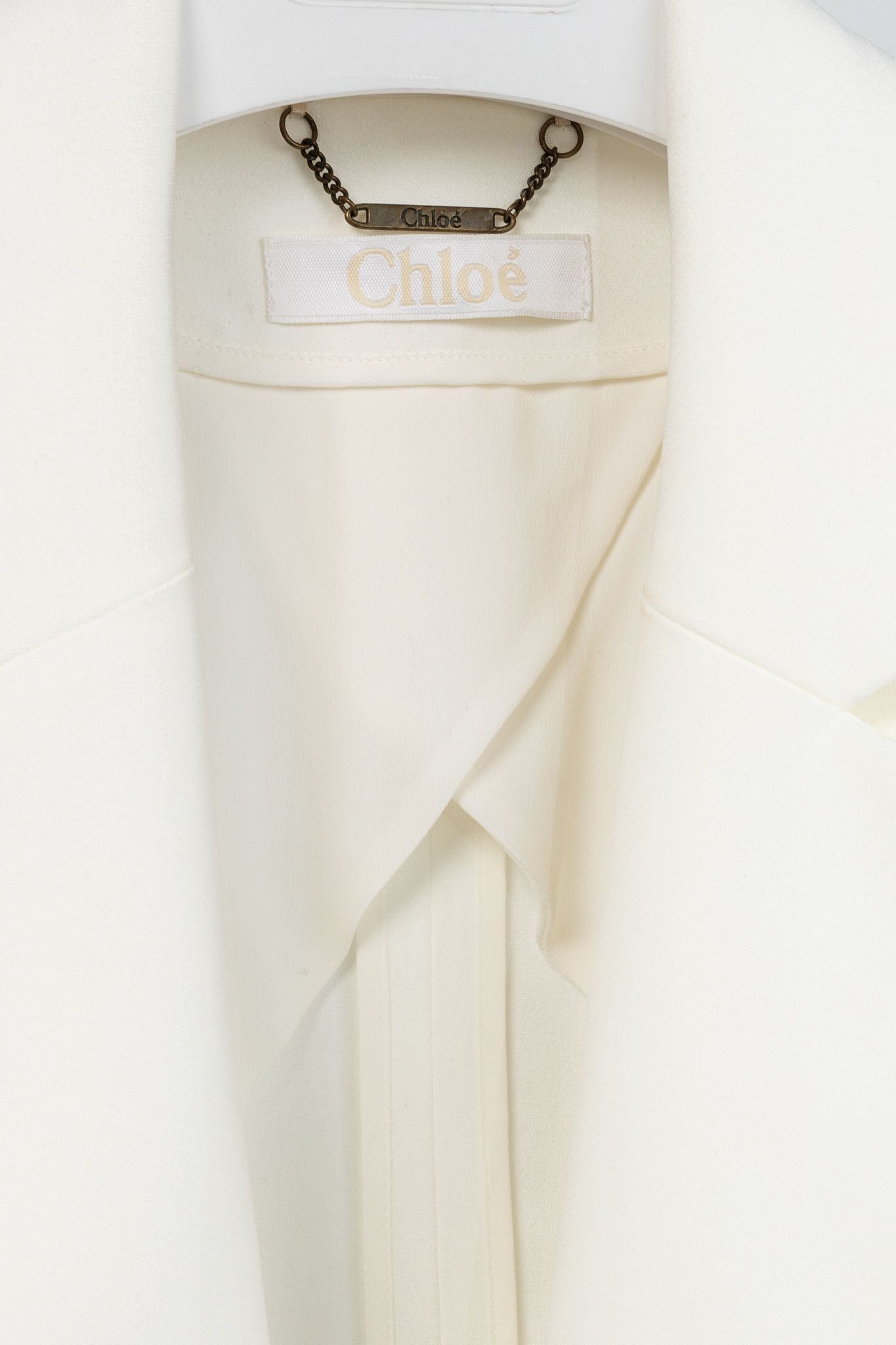 Chloe Chloe "Milk" Crepe Bell-Sleeve Open-Front Blazer Size M / US 6-8 / IT 42-44 - 4 Thumbnail
