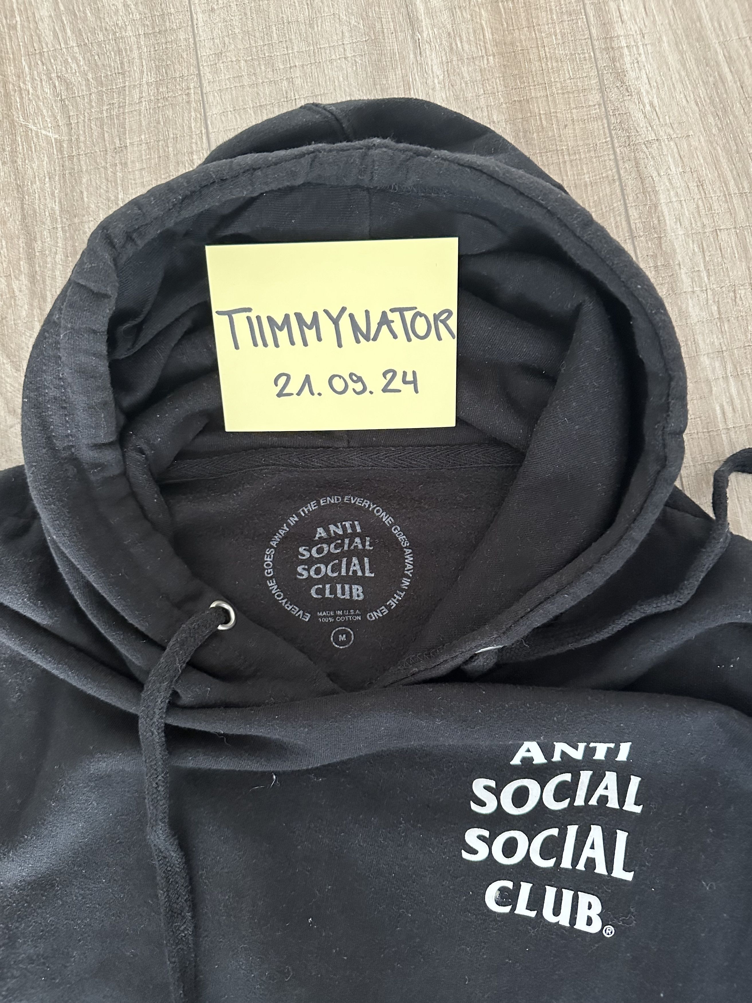 Anti Social Social Club Kkoch "Black" hoodie Size US M / EU 48-50 / 2 - 3 Thumbnail