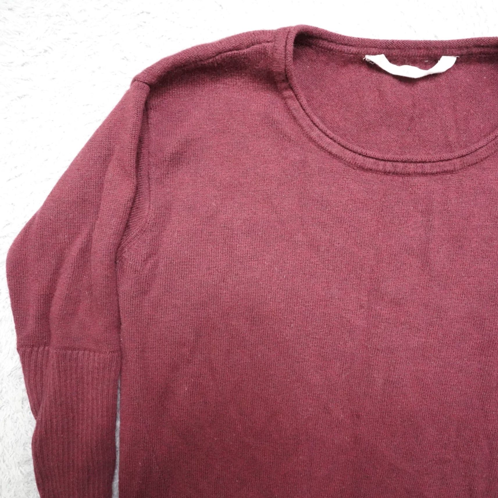 Athleta Athleta Merino Wool Sweater Womens M Red Crew Roll Cuff Thumb Holes Sweatshirt Pullover Cardigan Holiday Casual Activewear Winter Fall Spring Size M / US 6-8 / IT 42-44 - 5 Thumbnail