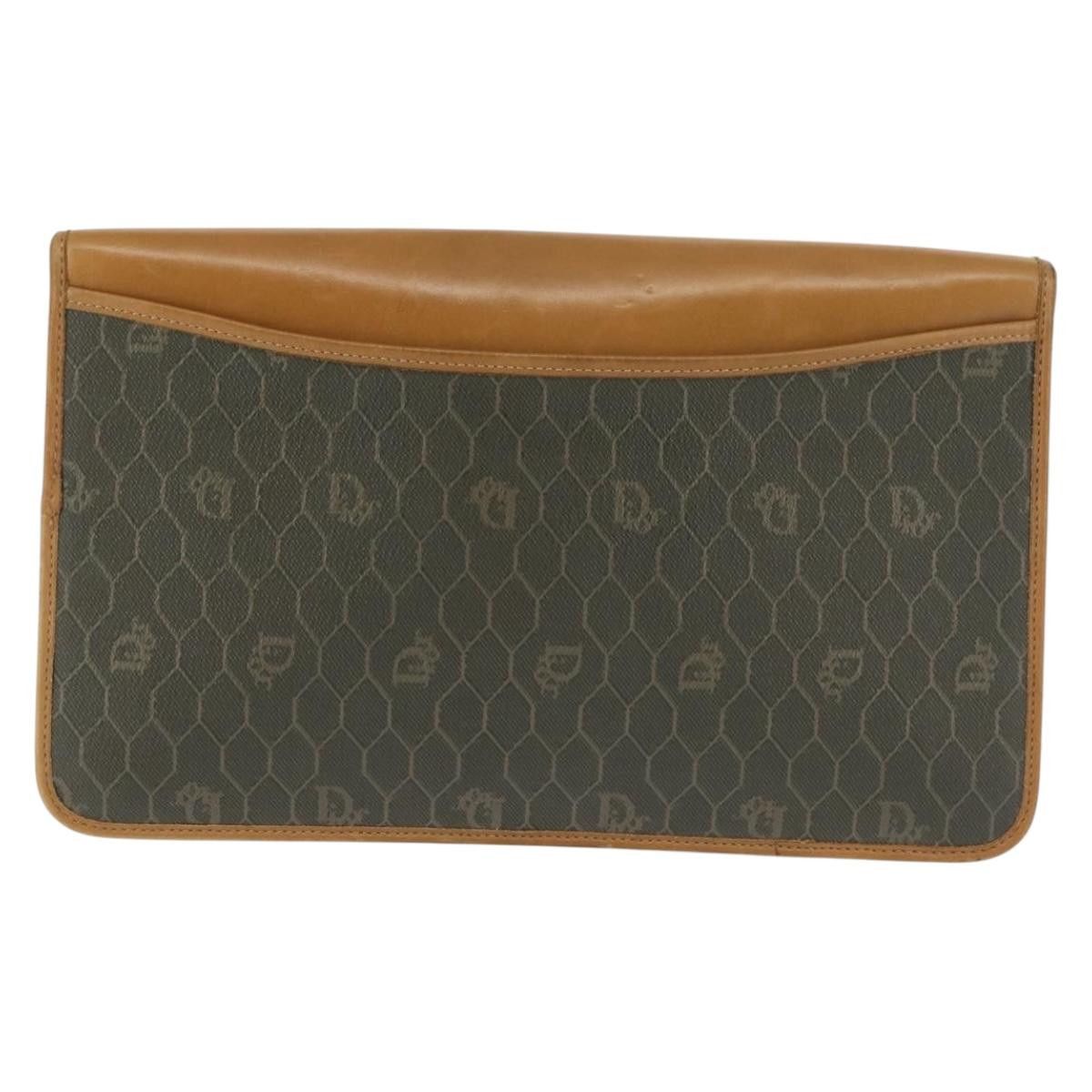 Dior DIOR Honeycomb Canvas Chain Shoulder Bag Pvc Brown Gold Size ONE SIZE - 3 Thumbnail