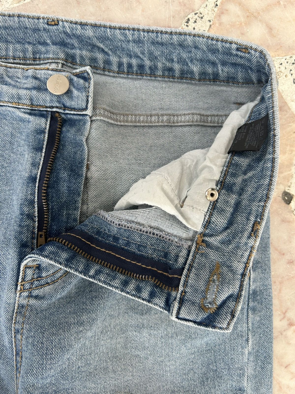 Japanese Brand Monster Japan Flare Denim Jeans Size US 28 / EU 44 - 9 Thumbnail