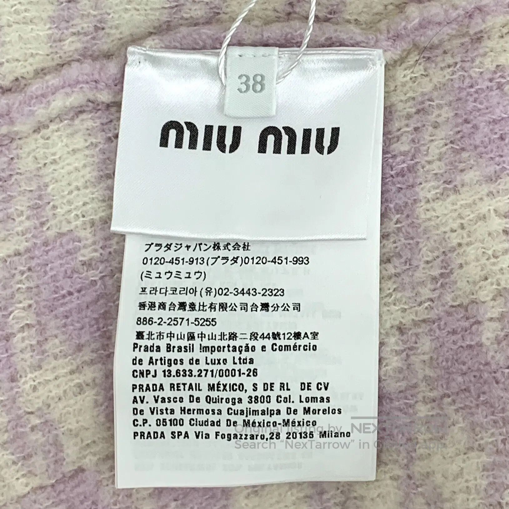 Miu Miu Miu Miu Light Purple Plaid Wool Peter Pan Collar Single Pe Size XS / US 0-2 / IT 36-38 - 6 Thumbnail