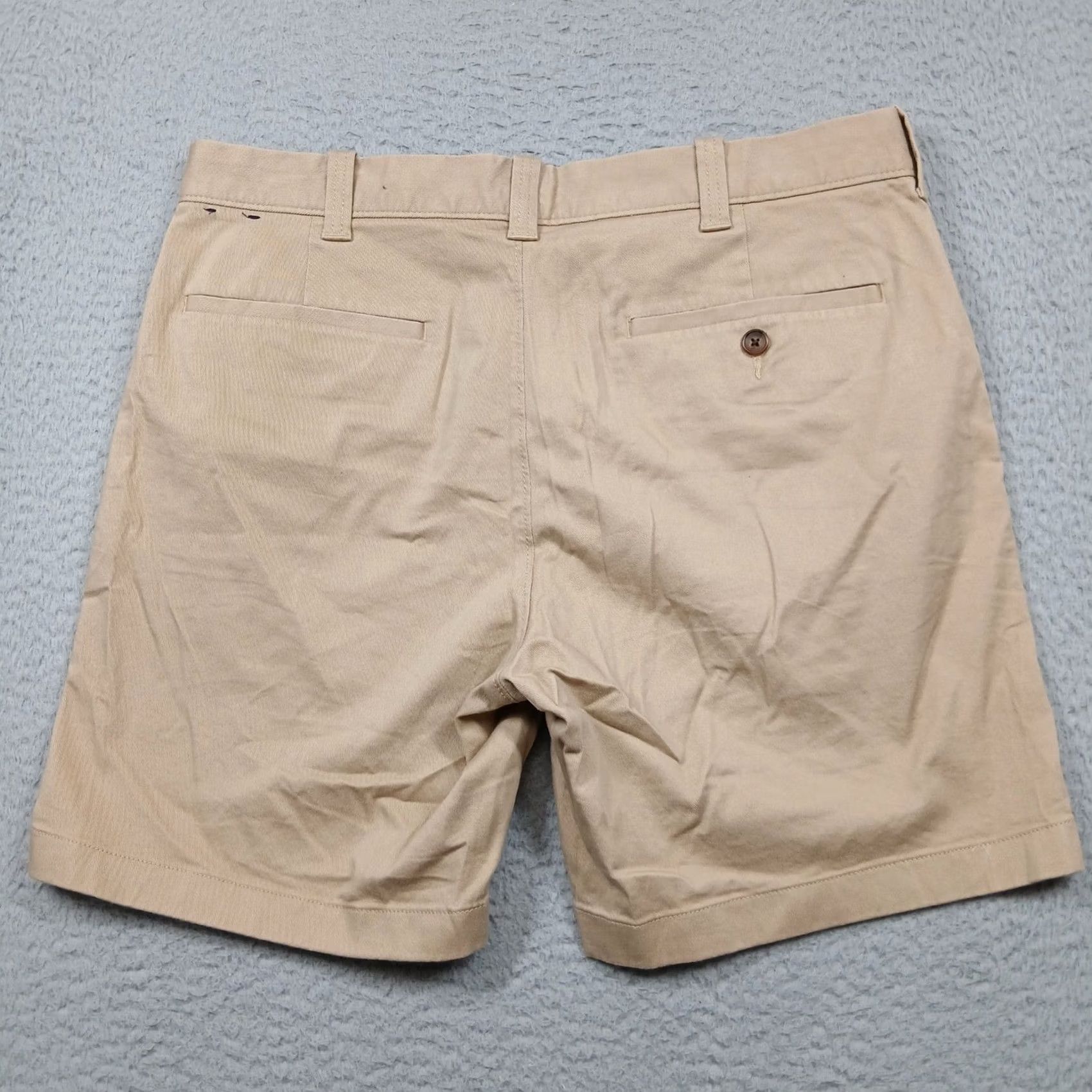 J.Crew J.Crew Chino Shorts Shirt Casual 7" Inseam 33 Beige Cotton Elastane Classic Regular Mens Size US 33 - 3 Thumbnail
