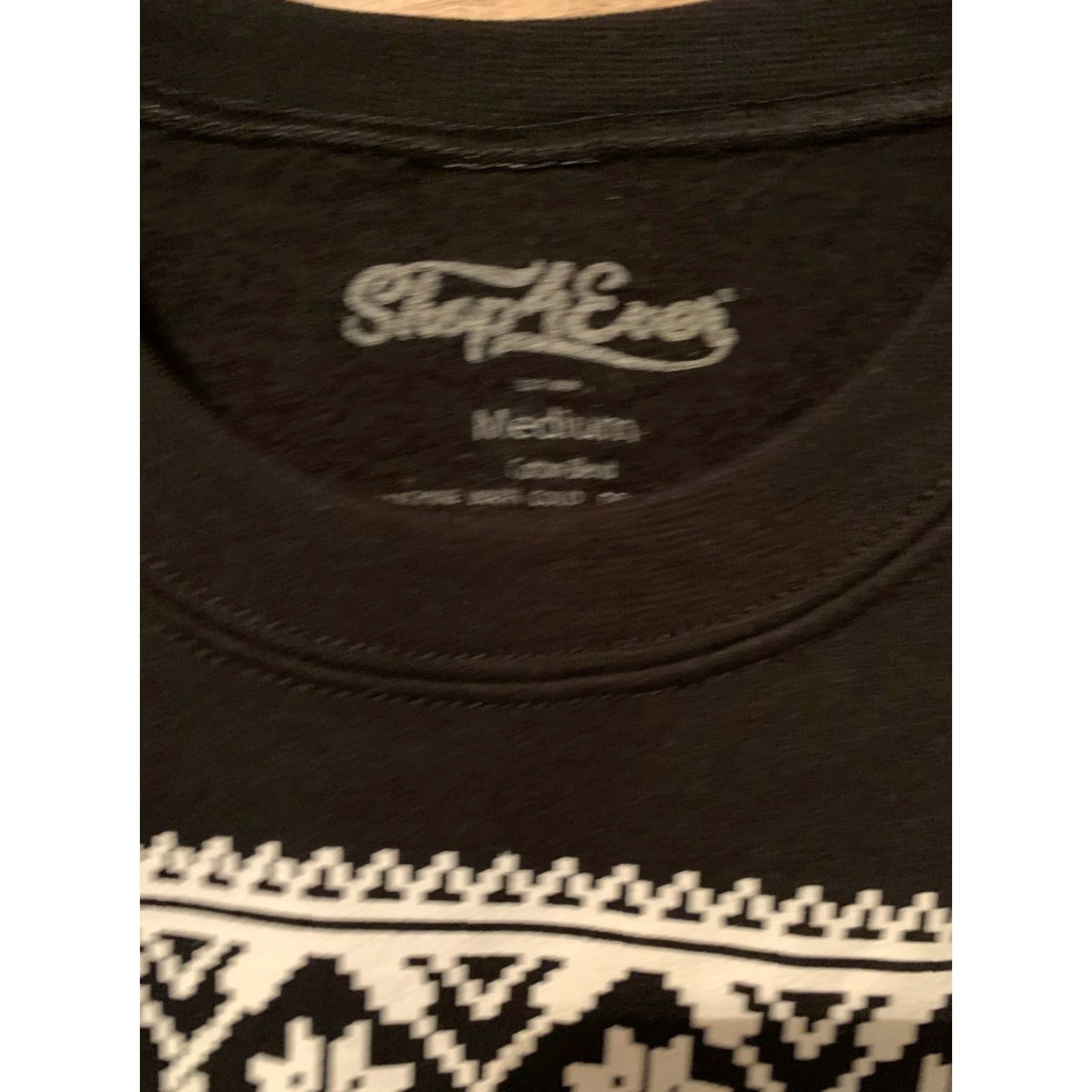 Vintage Womens Ugly Christmas Sweater - santas fav ho Medium Pullover Sweater Black #followme Womens M Pullover Sweaters Xmas - 90s style Size M / US 6-8 / IT 42-44 - 2 Thumbnail