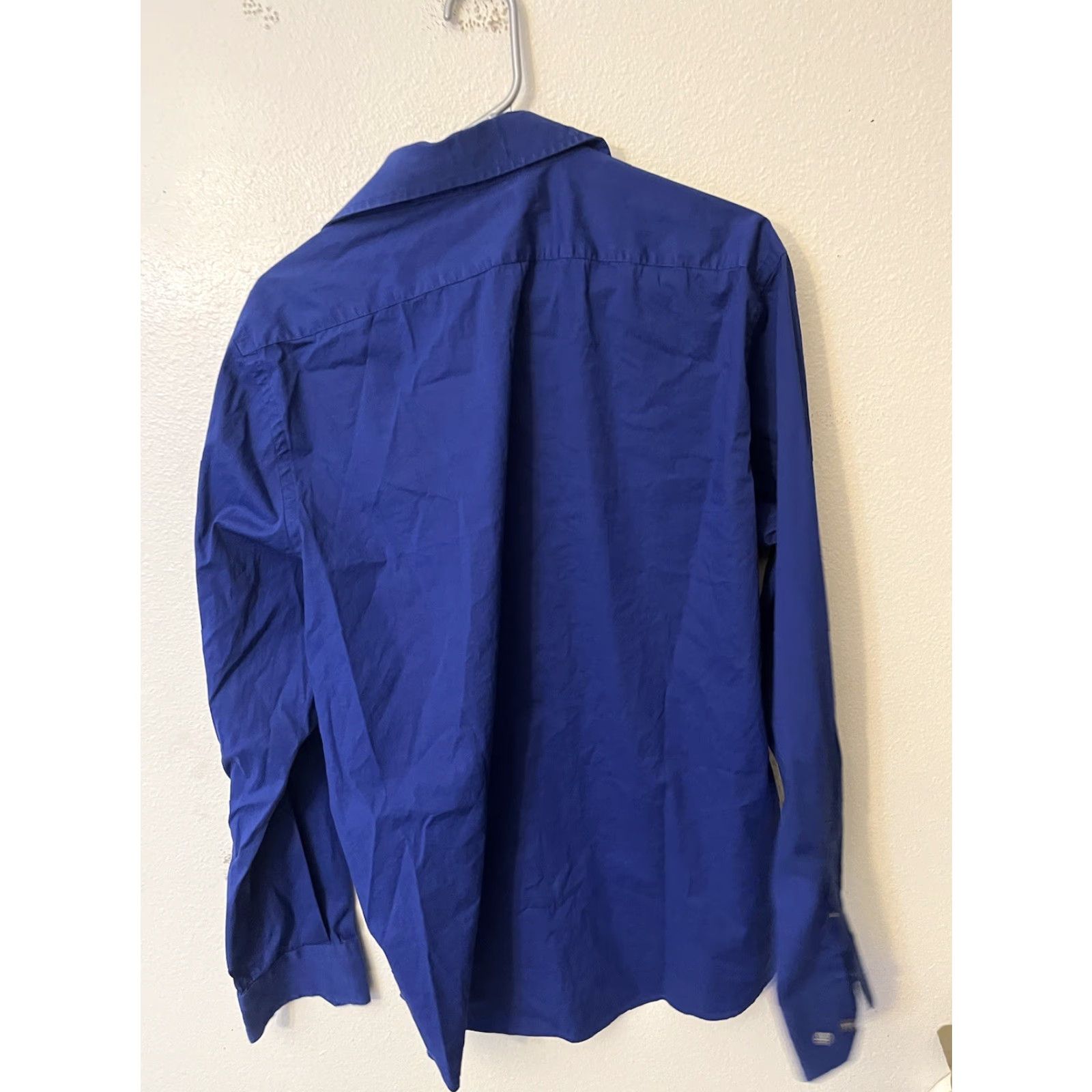 Express VINTAGE Express Stretch Button Shirt Men's Size M Blue Solid Slim Fit Long Sleeve Button-Up Mens Size US M / EU 48-50 / 2 - 3 Thumbnail