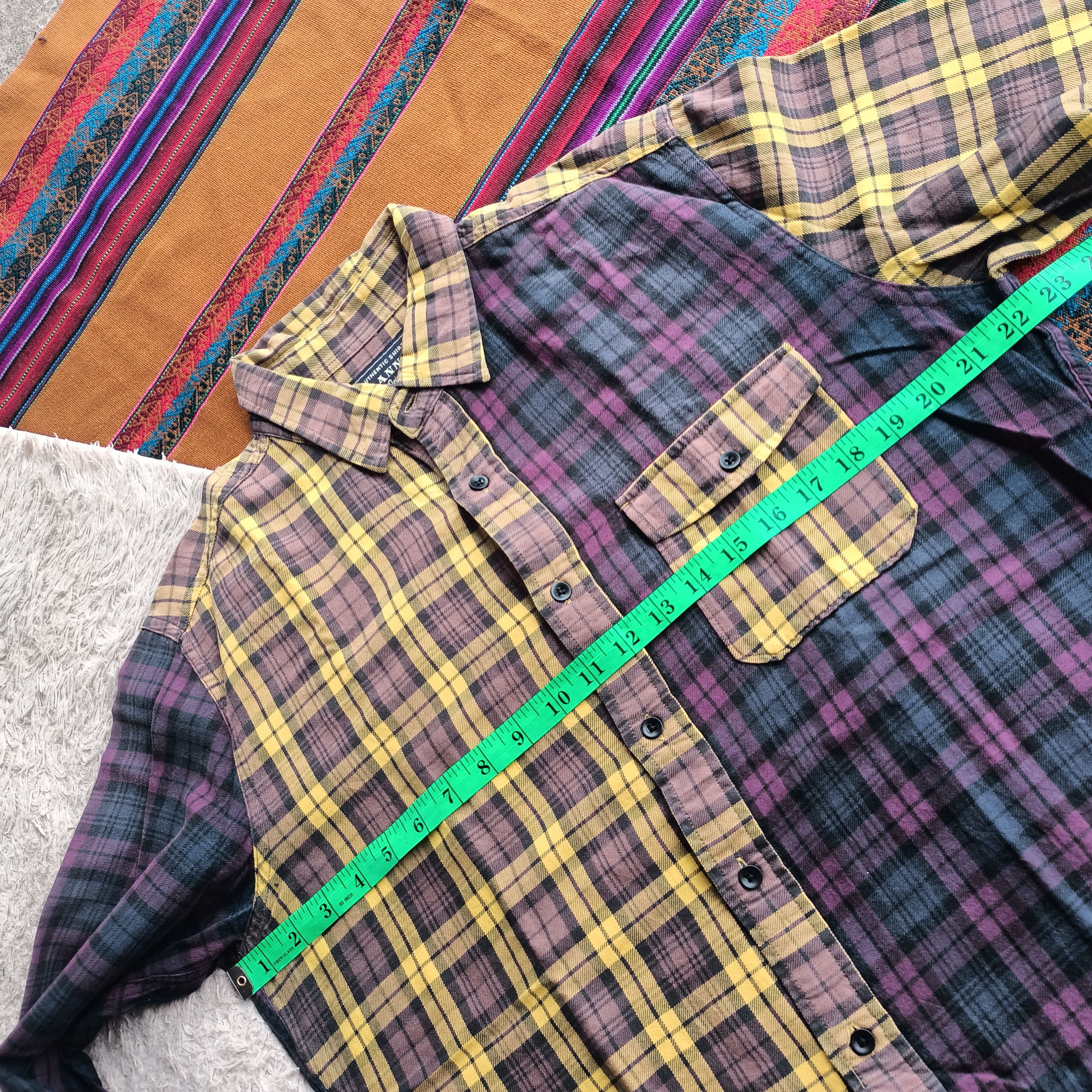 Uniqlo Vintage Uniqlo 2 cut collor faded flannel Size US L / EU 52-54 / 3 - 11 Thumbnail