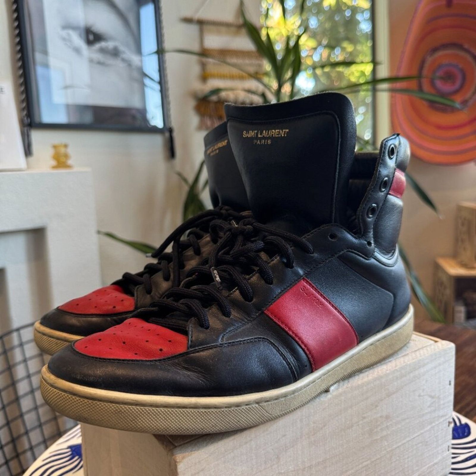 Yves Saint Laurent Saint Laurent SL/10H High Top Sneakers, Men’s 10 (EU 43) Size US 10 / EU 43 - 3 Thumbnail