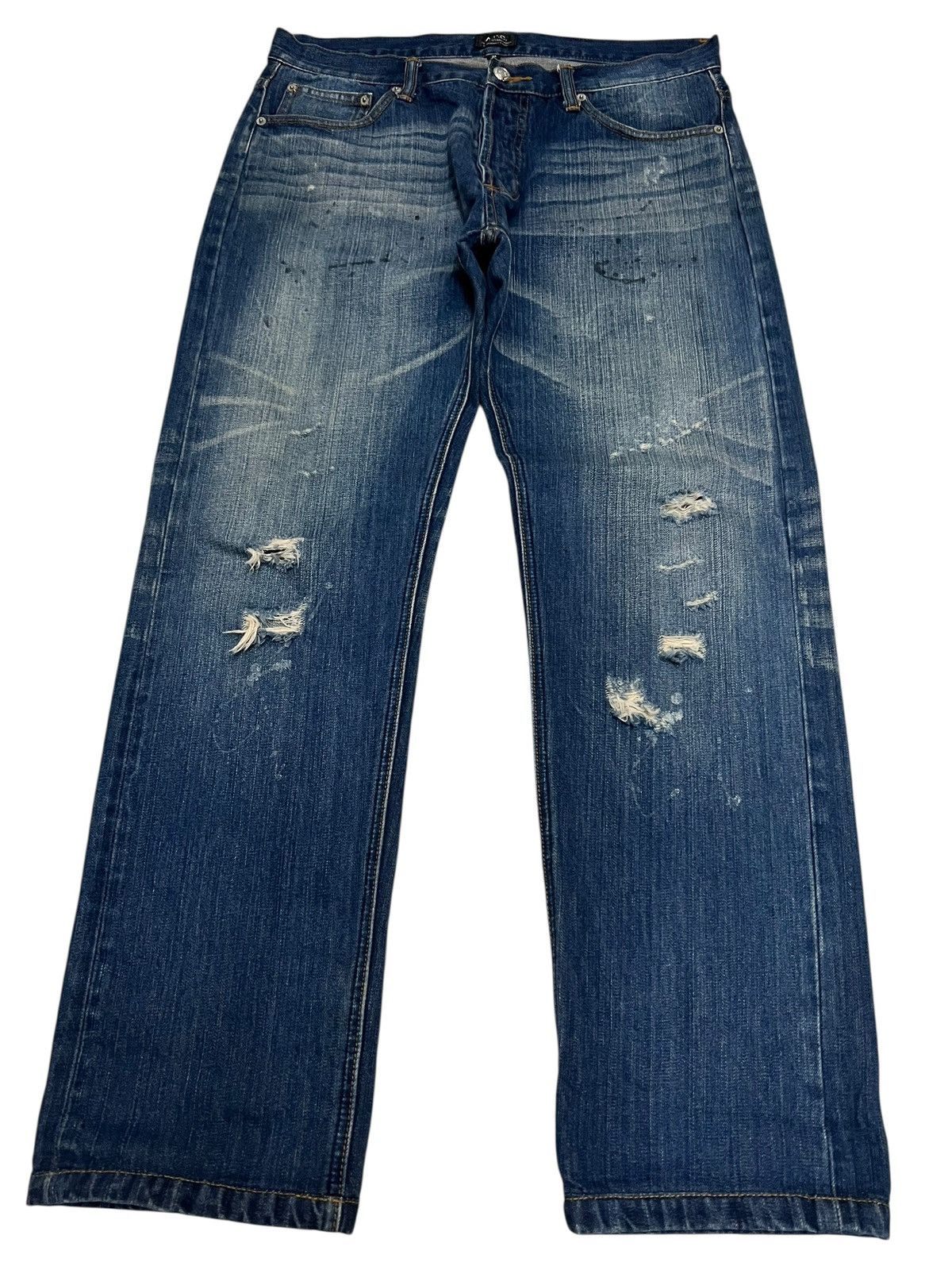 A.P.C. Vintage A.P.C Clawmark Selvedge Distressed Denim Jean Size US 34 / EU 50 - 1 Thumbnail