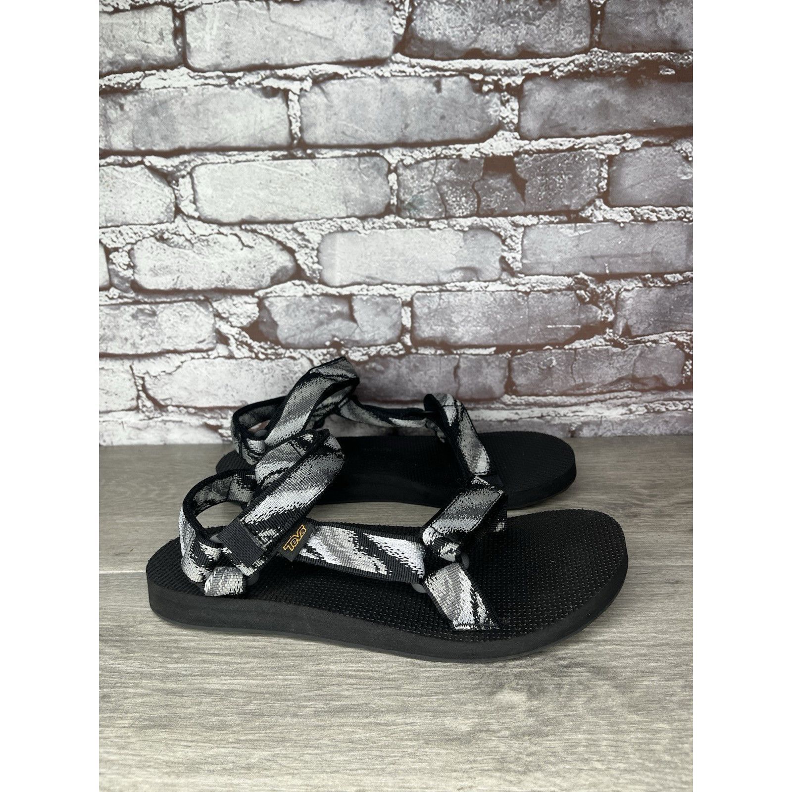 Teva Teva Original Universal Black Gray Back Strap Nylon Sandals Size US 9 / IT 39 - 3 Thumbnail