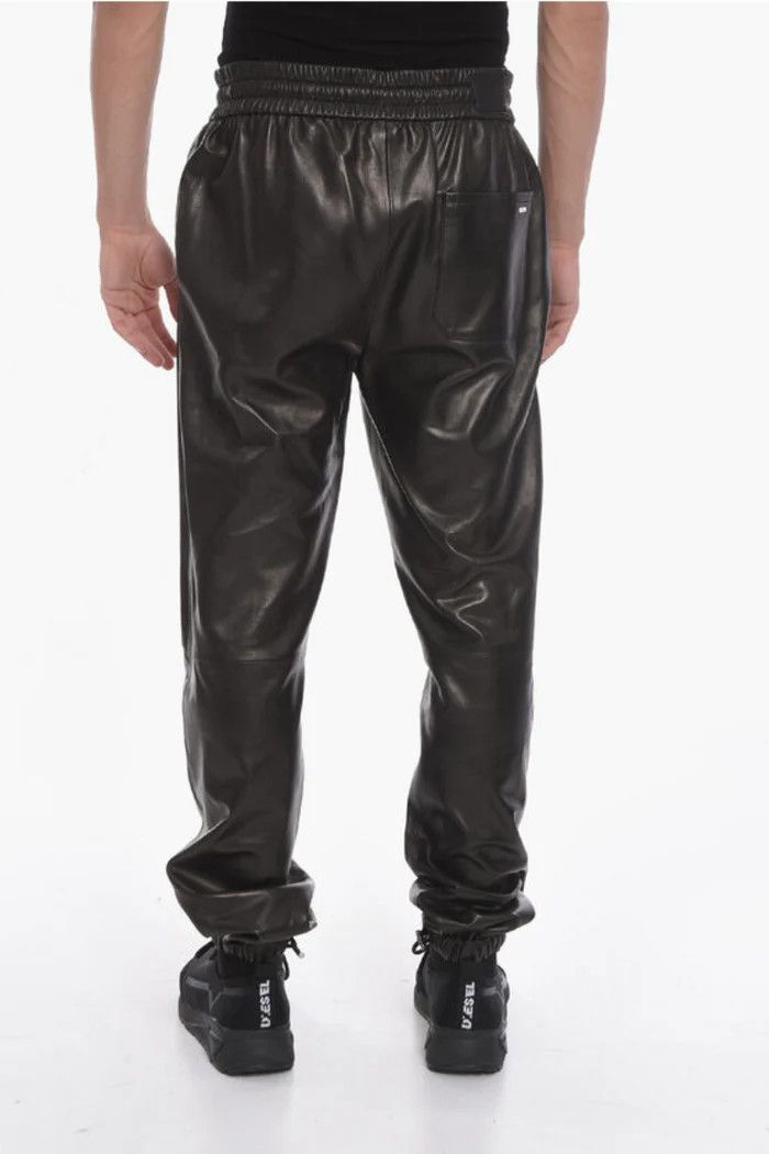 Amiri o1wfsh0625 Soft-Leather Joggers in Black Size US 36 / EU 52 - 3 Thumbnail