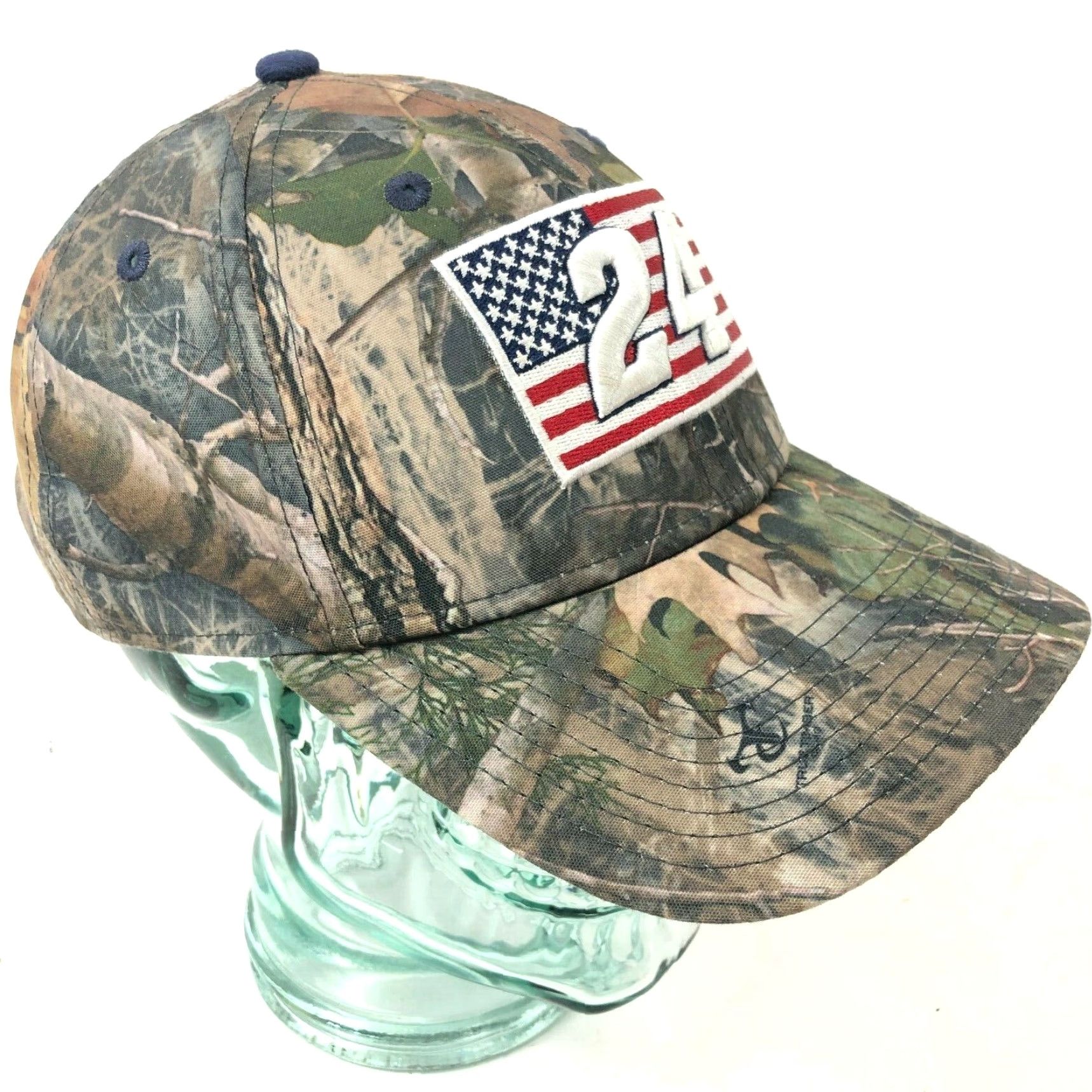 New Era NEW ERA NASCAR 24 Strapback Camo American Flag Hat Men Adjustable Multicolor Camouflage Nascar USA Theme 90s Size ONE SIZE - 4 Thumbnail