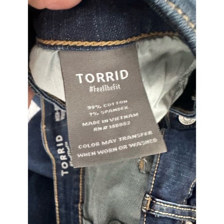 Torrid NWT Torrid Wide-Leg High-Rise Jeans — Dark Blue Wash “Making Size 42" / US 20 - 6 Thumbnail