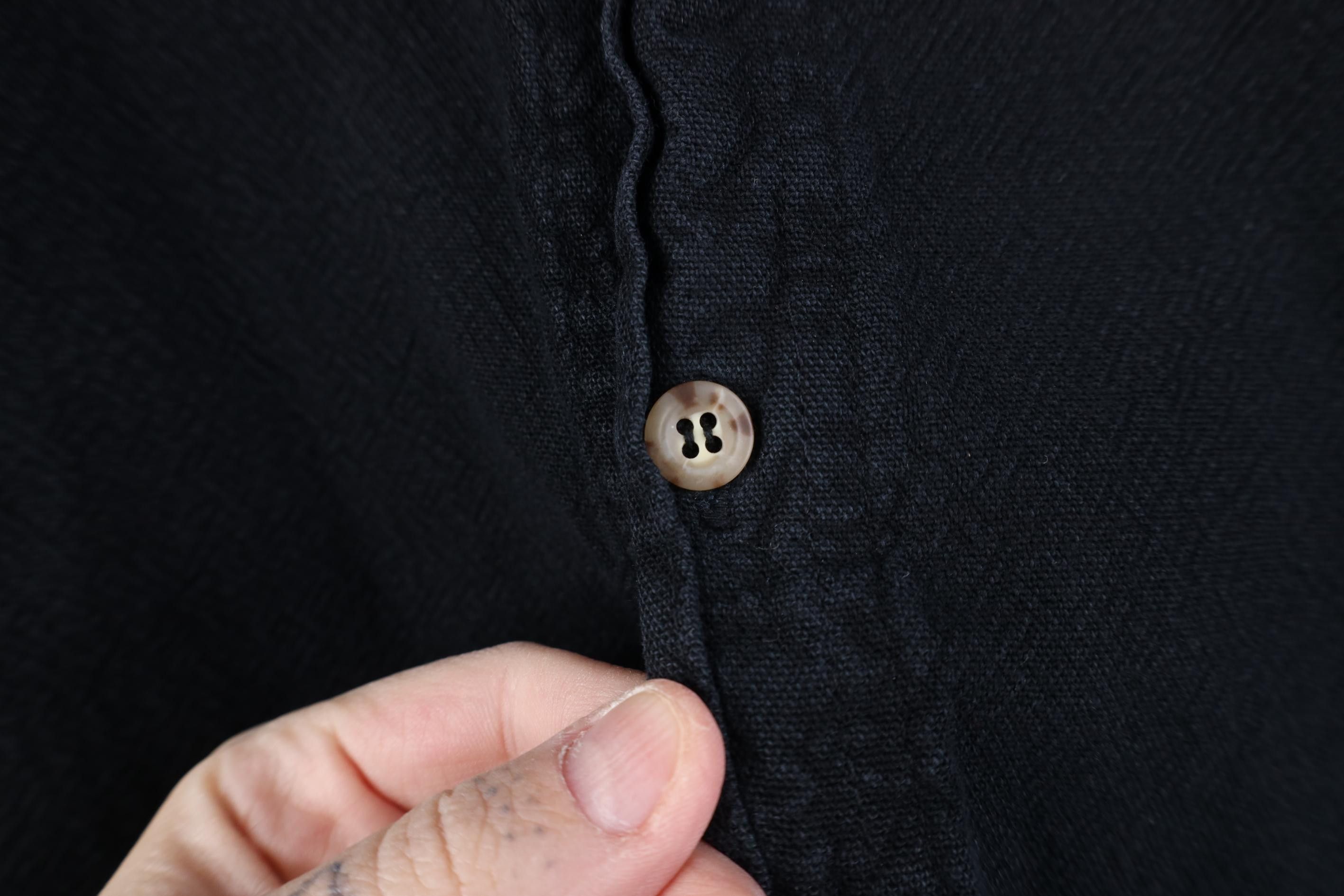 Vintage Vintage 90s Streetwear Cotton Button Shirt Jacket Black USA Size US L / EU 52-54 / 3 - 6 Thumbnail