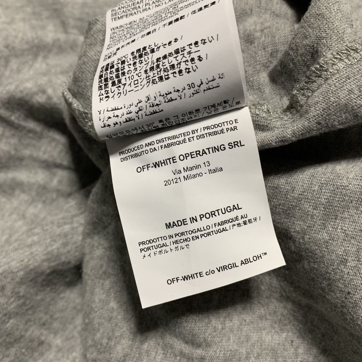 Off-White Off White Medium Triangle Grey Tee Virgil Abloh Size US M / EU 48-50 / 2 - 8 Thumbnail