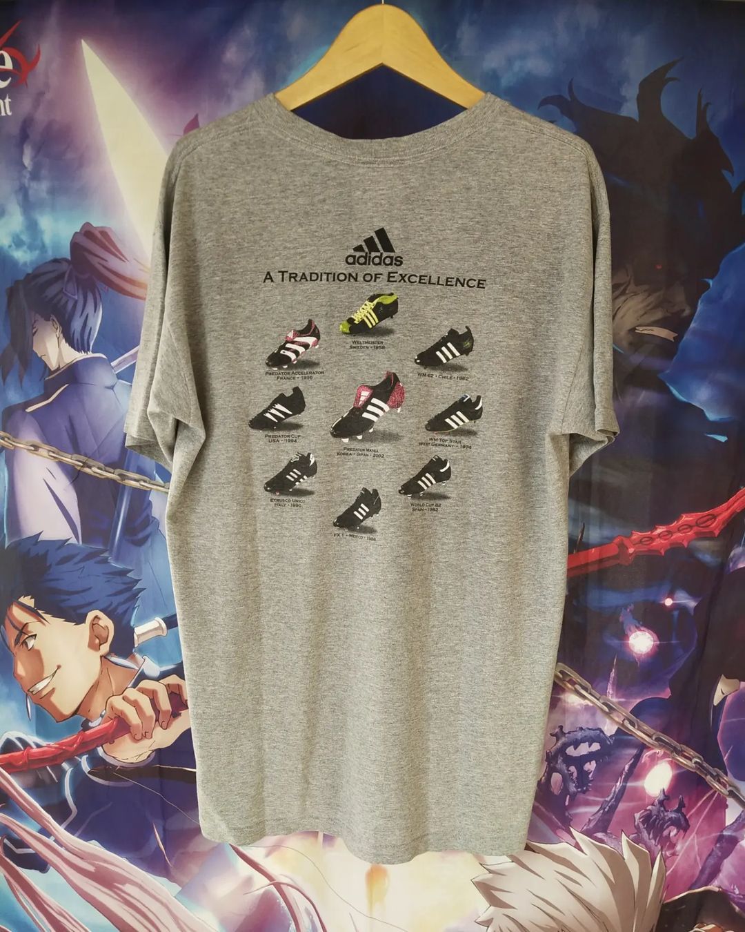 Adidas Vintage Adidas FIFA World Cup 2002 Shoes Art Tees Size US L / EU 52-54 / 3 - 1 Thumbnail