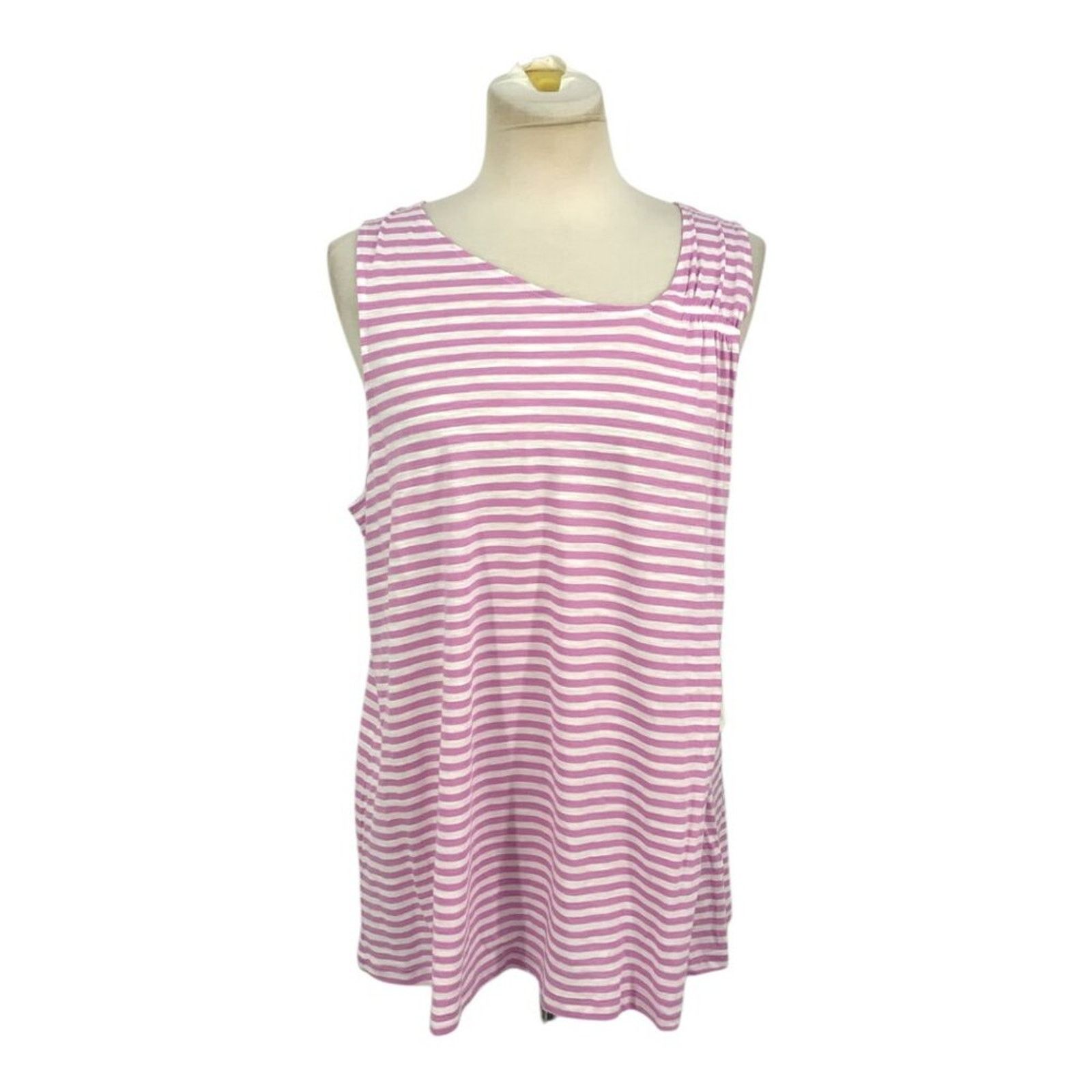 Other Caslon Flowy Knit Tank Pink White Stripe Sz XL NWT $39 MSRP Size XL / US 12-14 / IT 48-50 - 2 Thumbnail