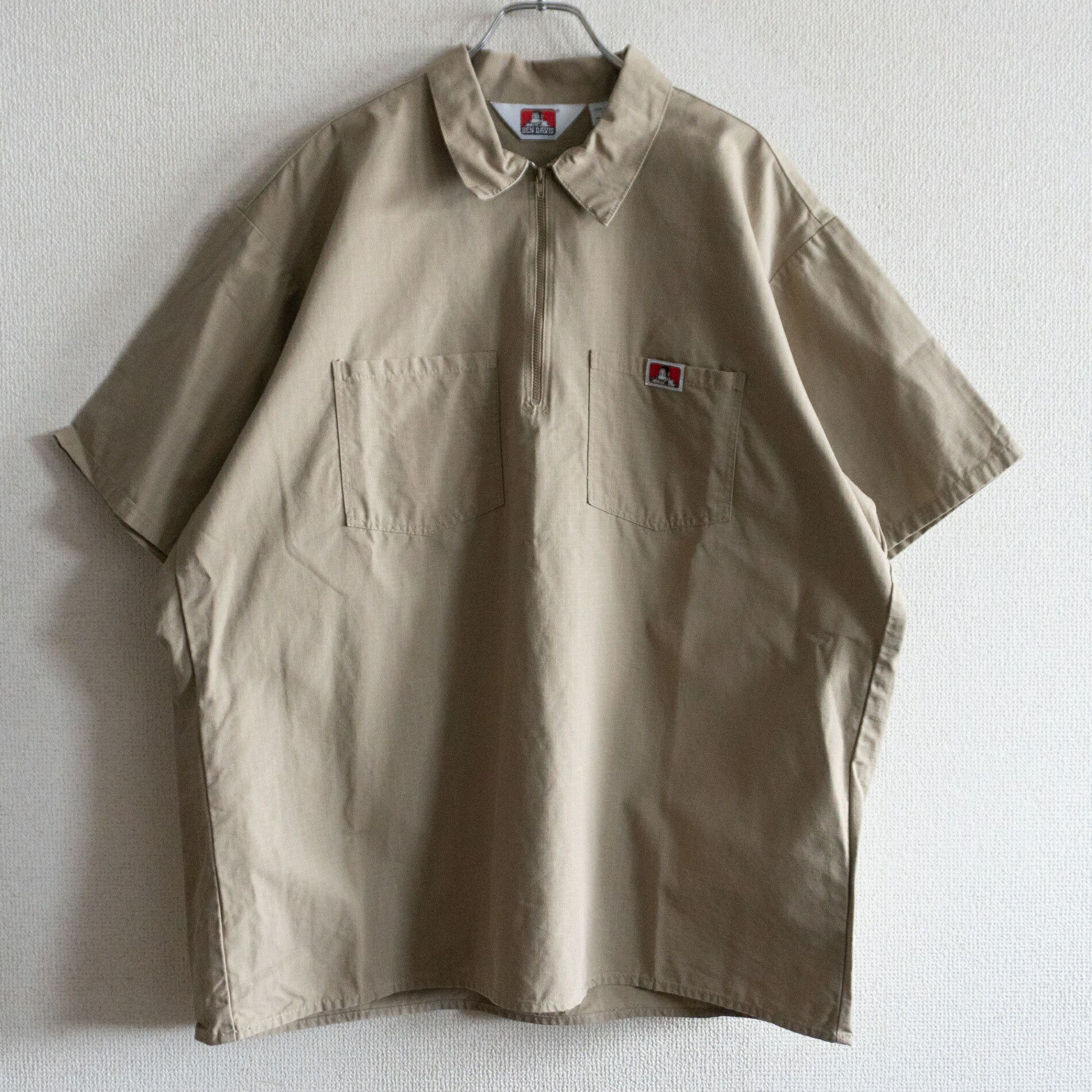 Ben Davis Ben Davis Half-zip short-sleeve workshirt Beige Size XL Size US XL / EU 56 / 4 - 1 Thumbnail