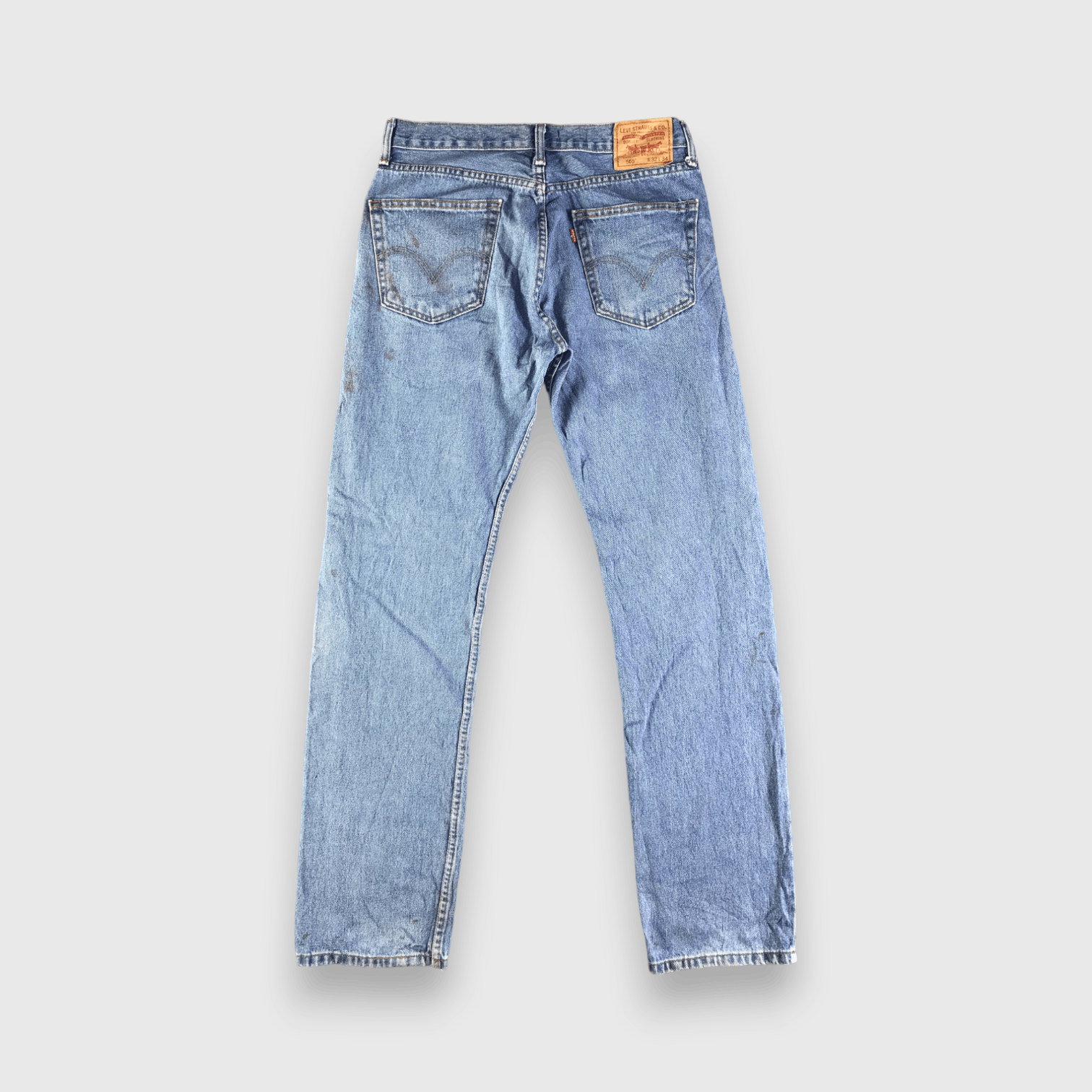 Levi's Vintage Blue Wash Levis 505 Jeans-J4509 Size US 33 - 2 Thumbnail