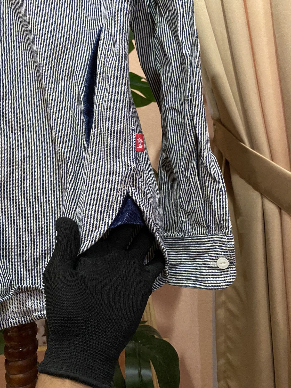 Stussy Stüssy Hooded Hickory Striped Button-Up Work Shirt Size US M / EU 48-50 / 2 - 5 Thumbnail