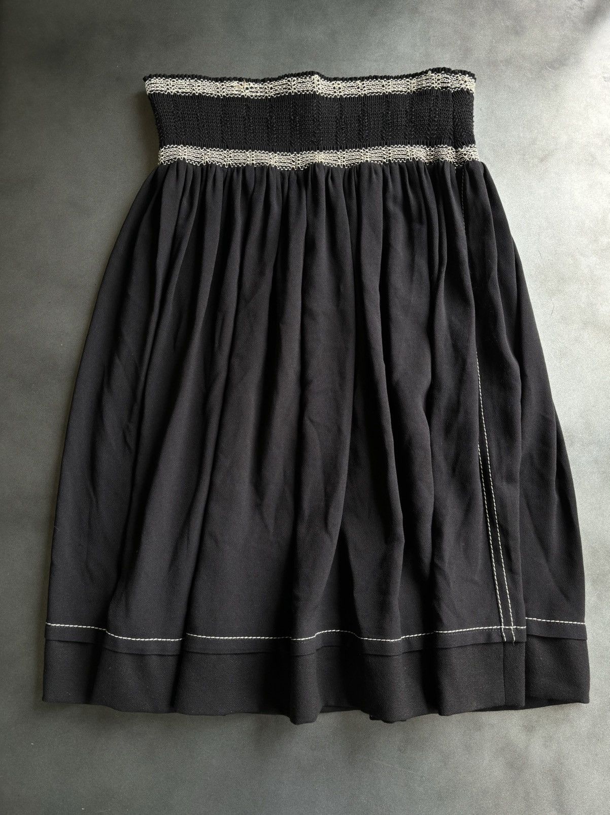 Prada S/S 2014 Prada Skirt Elastic Acetate Maxi Skirt Contrast 48 Size 34" / US 12 / IT 48 - 14 Thumbnail