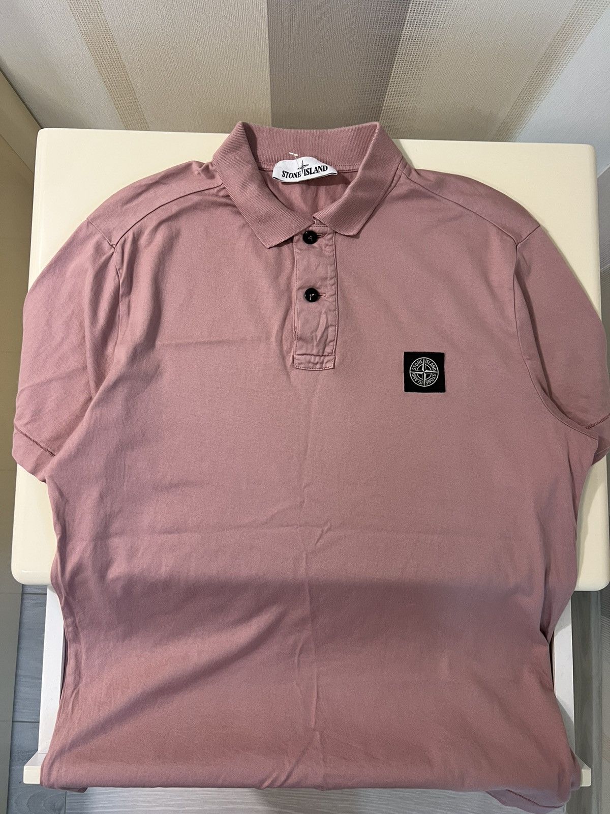 Stone Island Stone Island Slim Fit Polo Pink Size US M / EU 48-50 / 2 - 1 Thumbnail