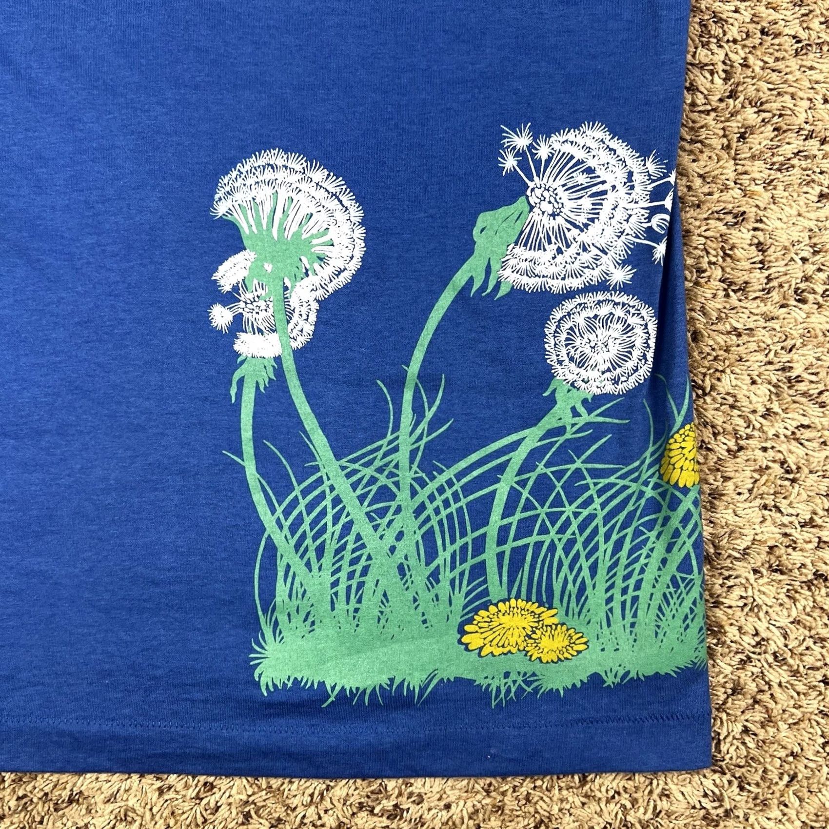 Vintage VINTAGE AmeriFlora Dandelion Graphic Single Stitch Shirt XL Blue Unisex Adults 90s Floral Graphic Shirt Mens Womens Size US XL / EU 56 / 4 - 6 Thumbnail