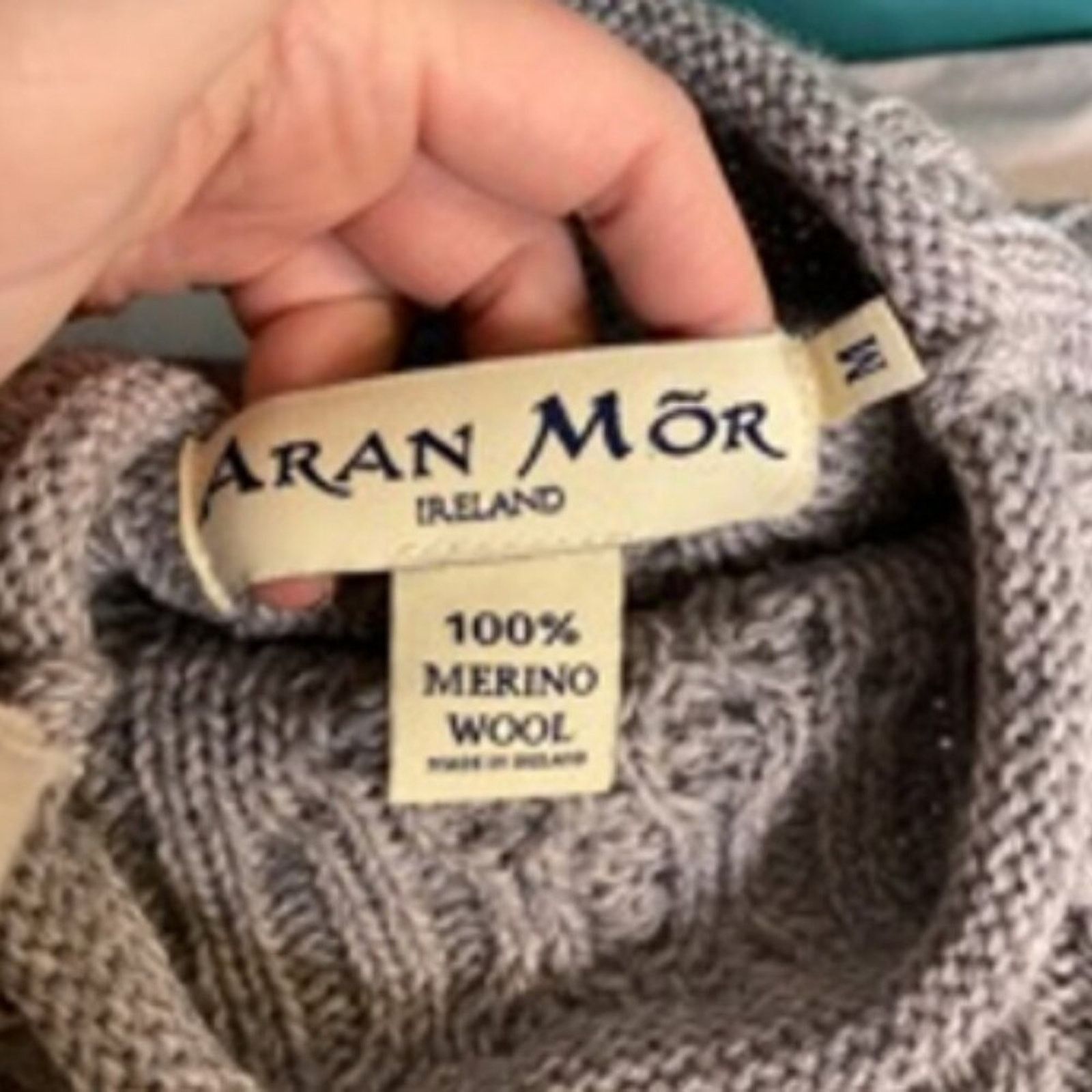 Other Cozy Cottagecore Chunky Cable Knit Gray Merino Wool Sweater Size M / US 6-8 / IT 42-44 - 4 Thumbnail