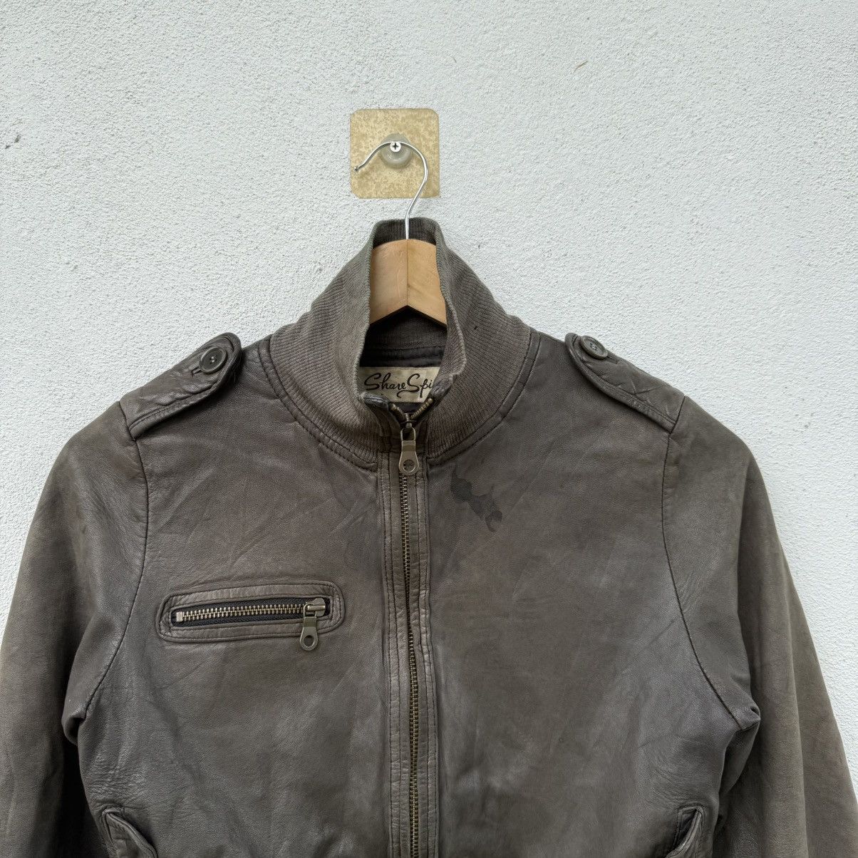 Share Spirit Homme Vintage Share Spirit Sheep Leather Punk Bondage Jacket Size US S / EU 44-46 / 1 - 5 Thumbnail
