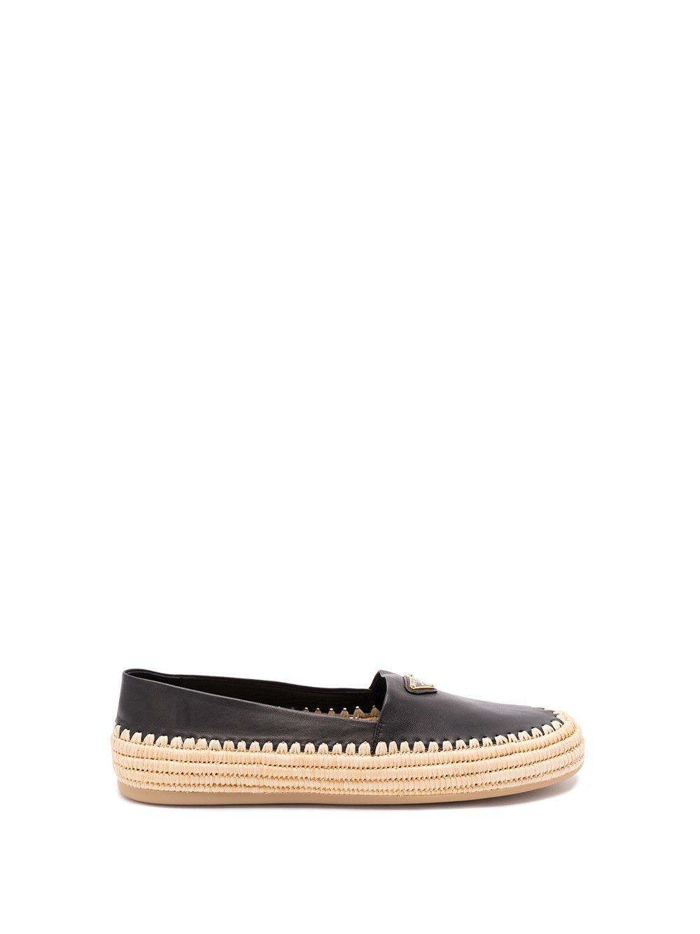 Prada Leather And Crochet Slip-On Shoes, Women's (Size 10)