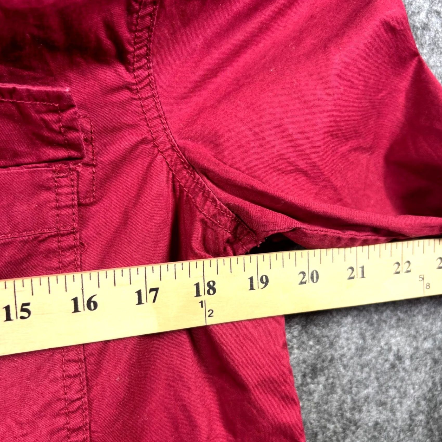 Vintage Buffalo Basic Jacket Women's L Red Cotton Front Pockets Full-Zip Casual Size 36" / US 14 / IT 50 - 2 Thumbnail