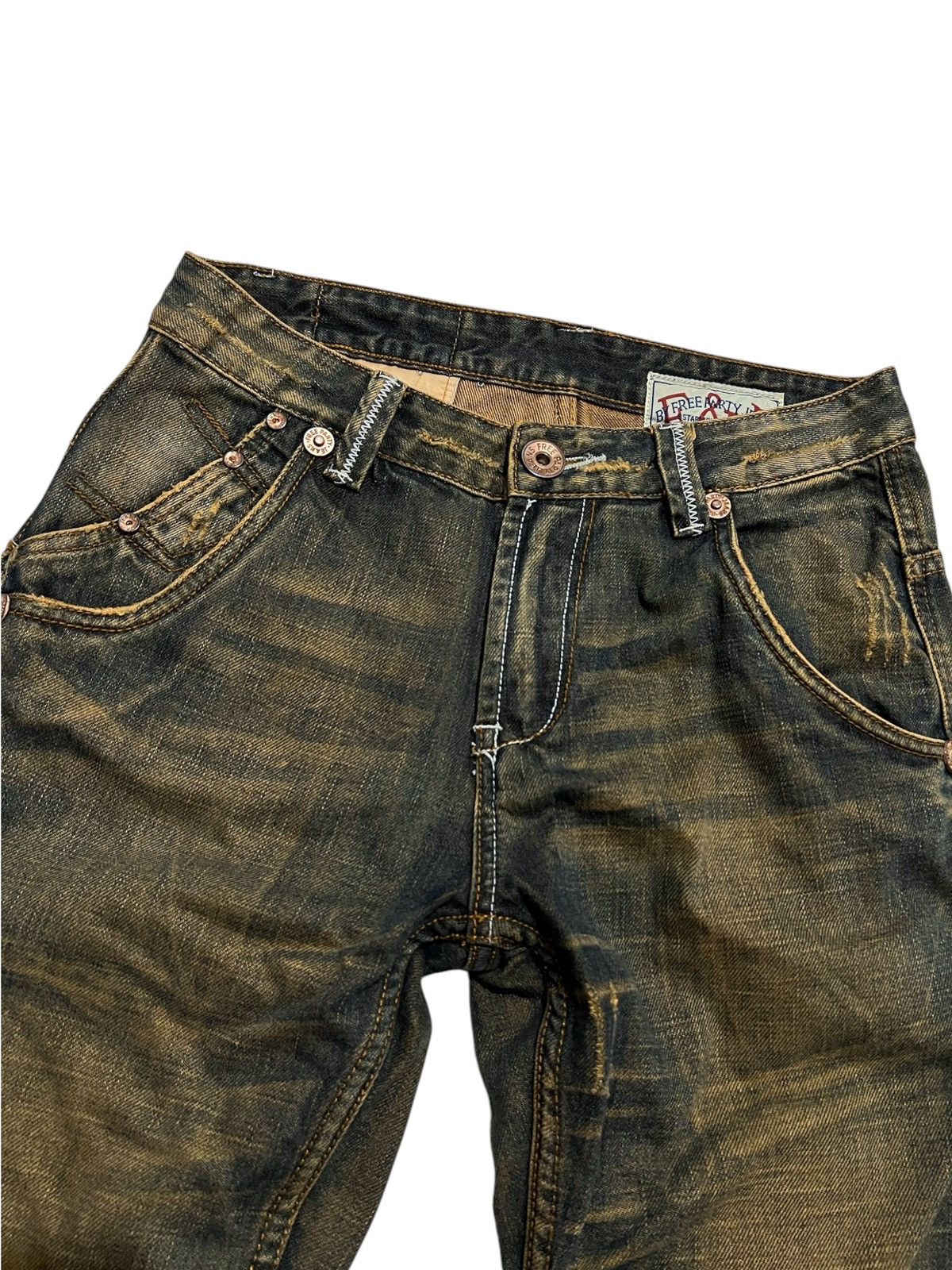 If Six Was Nine × Japanese Brand × Le Grande Bleu (L.G.B.) Vtg F&P jeans mudwash distressed Denim pants Size US 30 / EU 46 - 6 Thumbnail