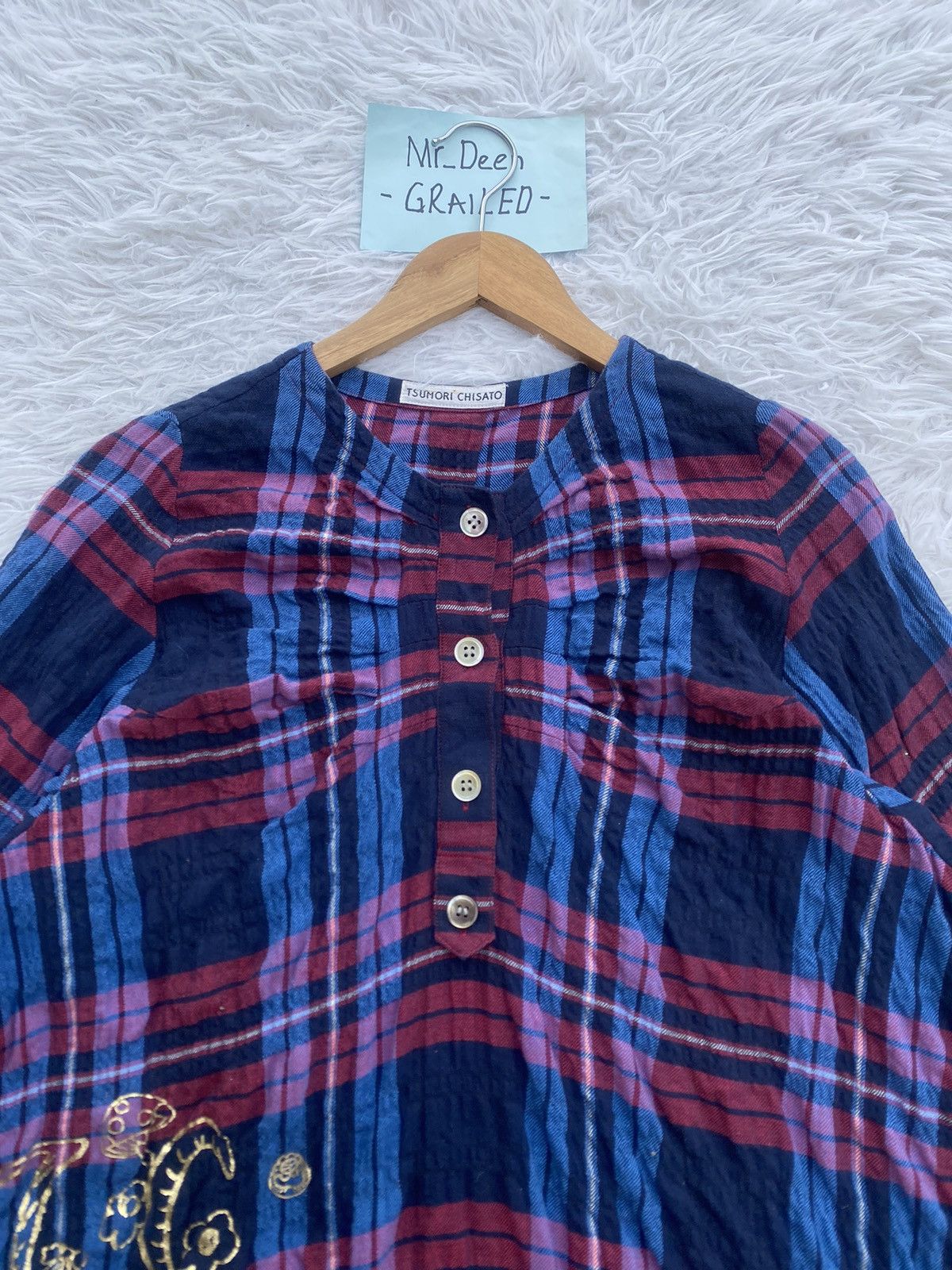 Issey Miyake Rare Tsumori Chisato x Issey Miyake Checkered Blouse Shirt Size M / US 6-8 / IT 42-44 - 5 Thumbnail