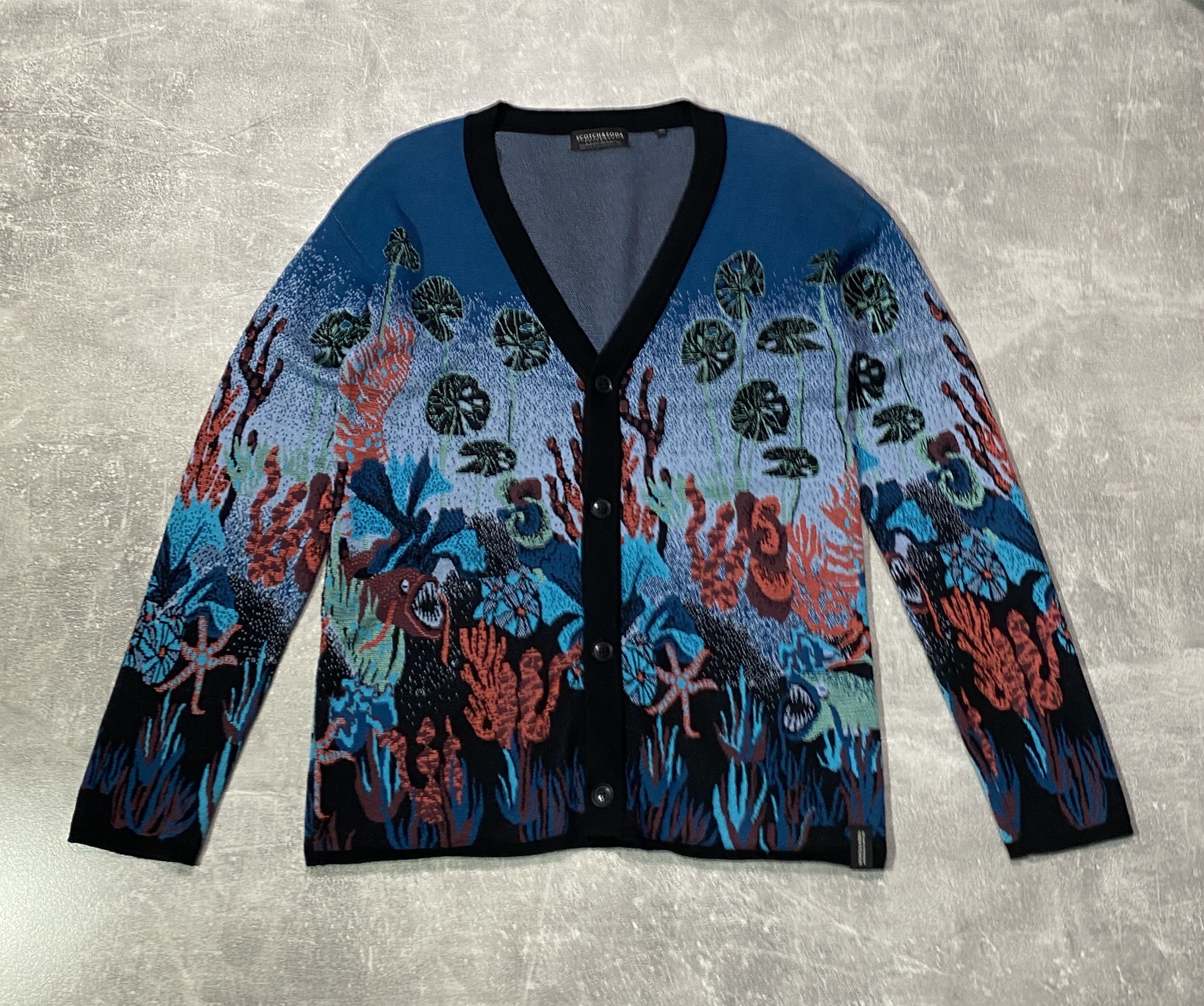 Scotch & Soda Scotch & Soda Underwater World Cardigan Knit Sweater Size US M / EU 48-50 / 2 - 1 Thumbnail