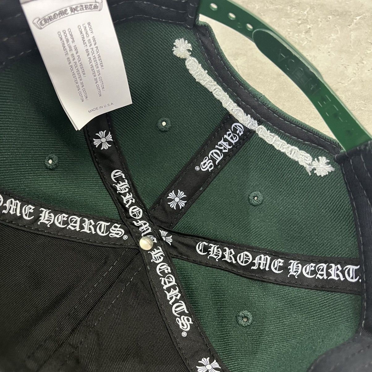 Chrome Hearts Chrome Hearts ESSENTIALS LA BASEBALL CAP Forest Green Size ONE SIZE - 5 Thumbnail