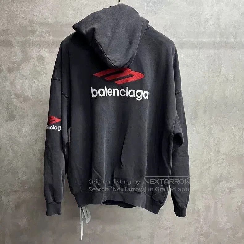 Balenciaga Balenciaga Black Logo Print Hoodie. Size US S / EU 44-46 / 1 - 2 Thumbnail