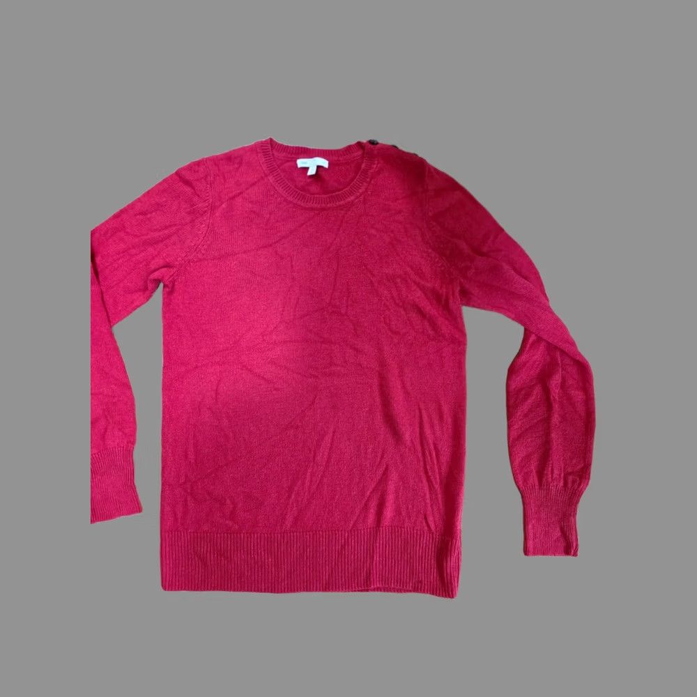 Gap Gap Luxe Pullover Sweater Women's M Red Acrylic Knit Crew Neck Long Sleeve Casual Winter Fall Spring Regular Fit Womens Mens Girls Boys Size M / US 6-8 / IT 42-44 - 1 Thumbnail