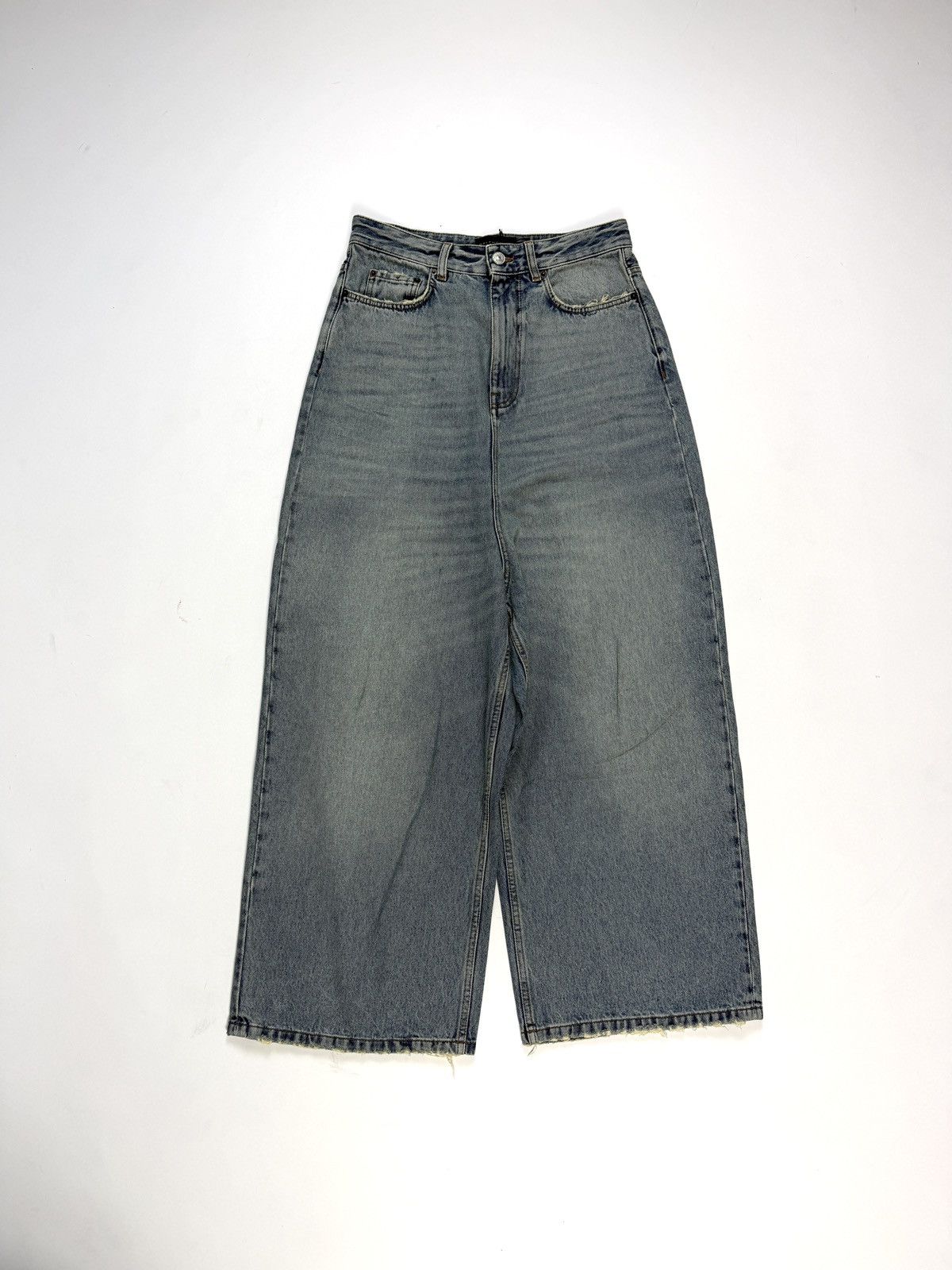 Balenciaga Balenciaga FW22 Lost Tape low crotch blue baggy denim 