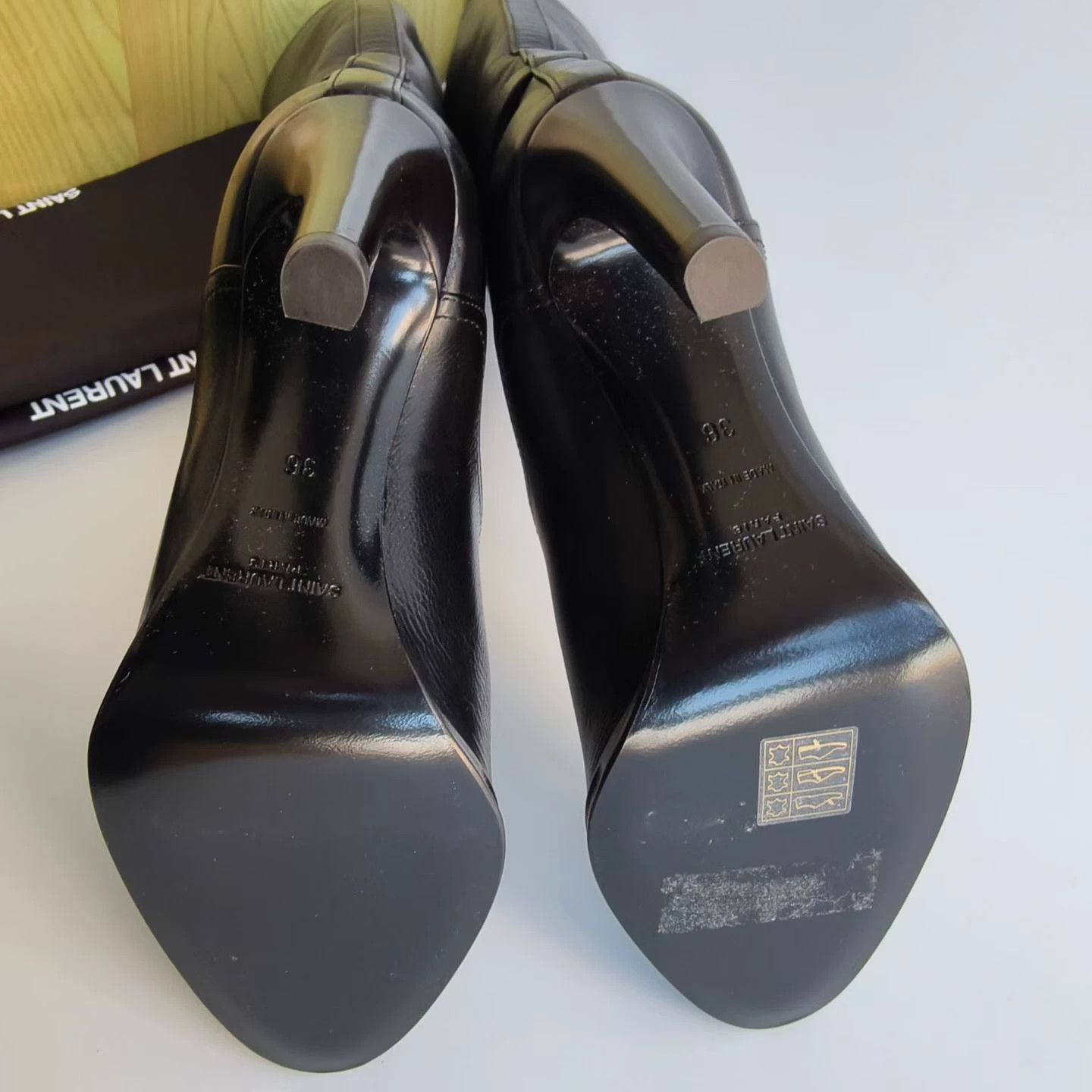 Saint Laurent Paris SAINT LAURENT Diane Leather Metal Buckle High Boots Size US 6 / IT 36 - 6 Thumbnail