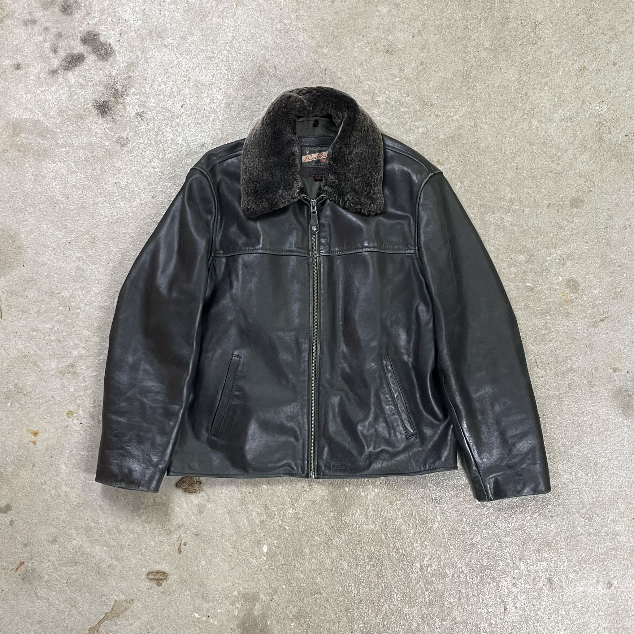 Vintage Vintage Redskins Brown Genuine Leather Jacket Size US XXL / EU 58 / 5 - 1 Thumbnail
