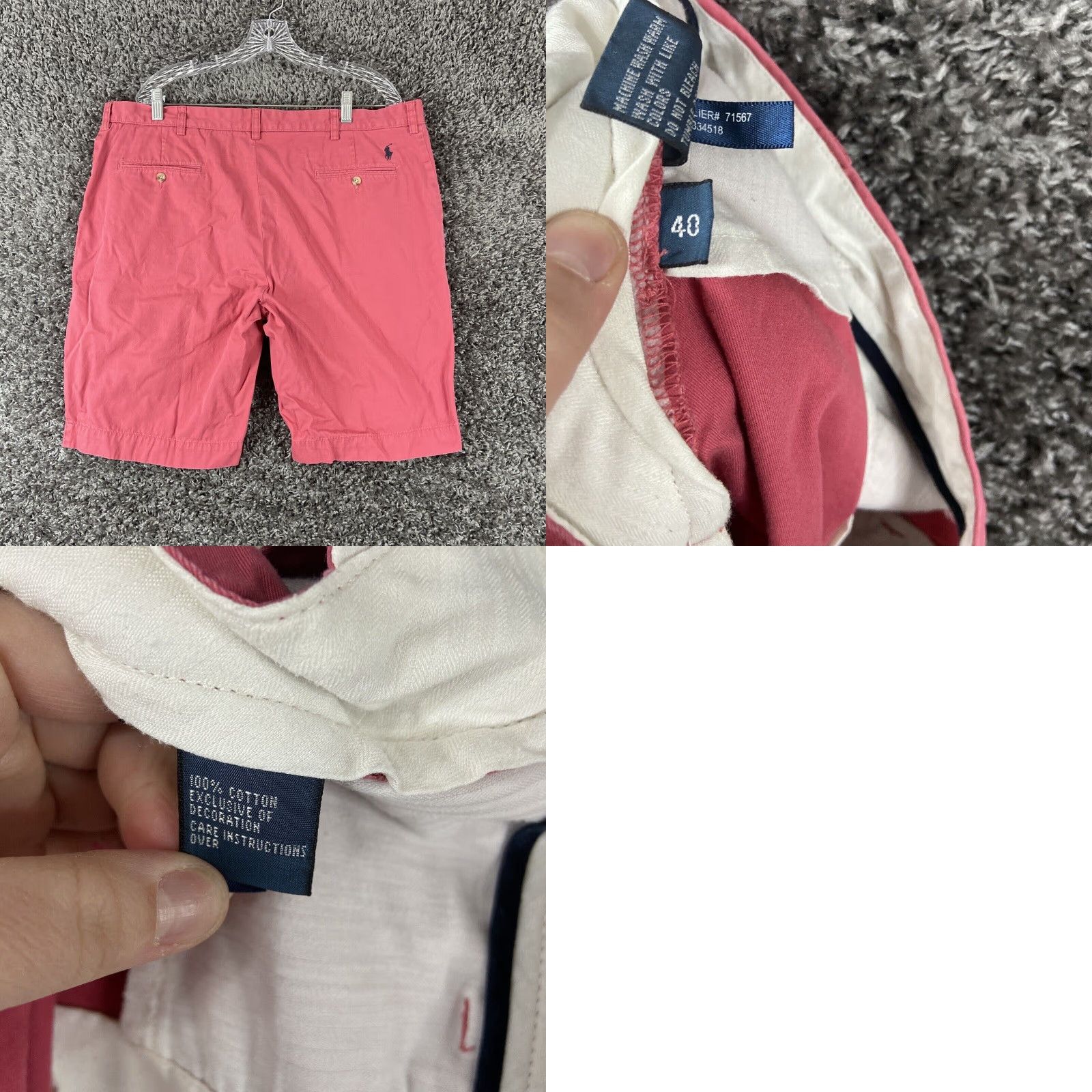 Polo Ralph Lauren VINTAGE Polo Ralph Lauren Pink Shorts Men 40 Chino Regular US Size 40 Mens Size US L / EU 52-54 / 3 - 8 Thumbnail