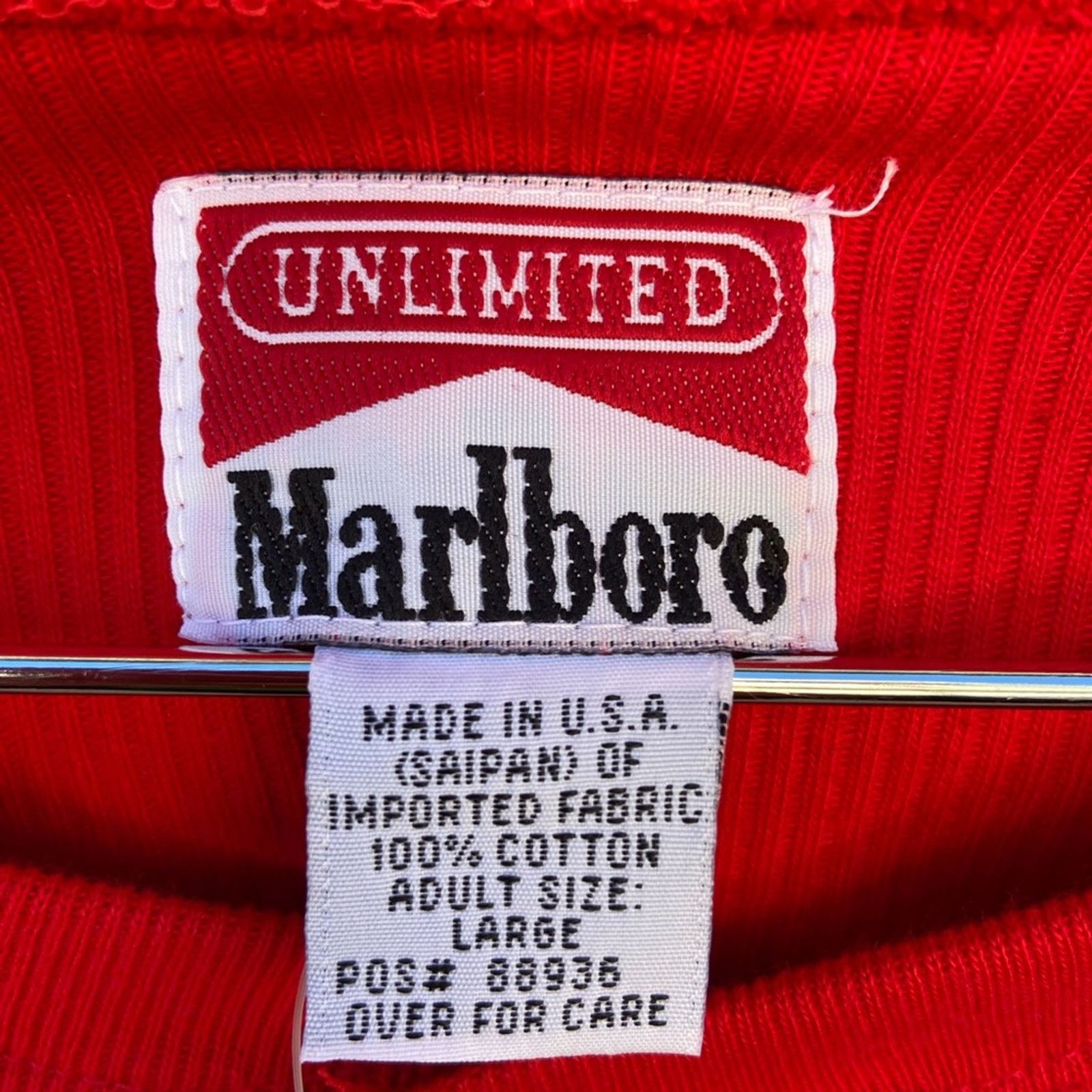 Marlboro VTG Marlboro Long Sleeve Ribbed Tee Size US L / EU 52-54 / 3 - 3 Thumbnail