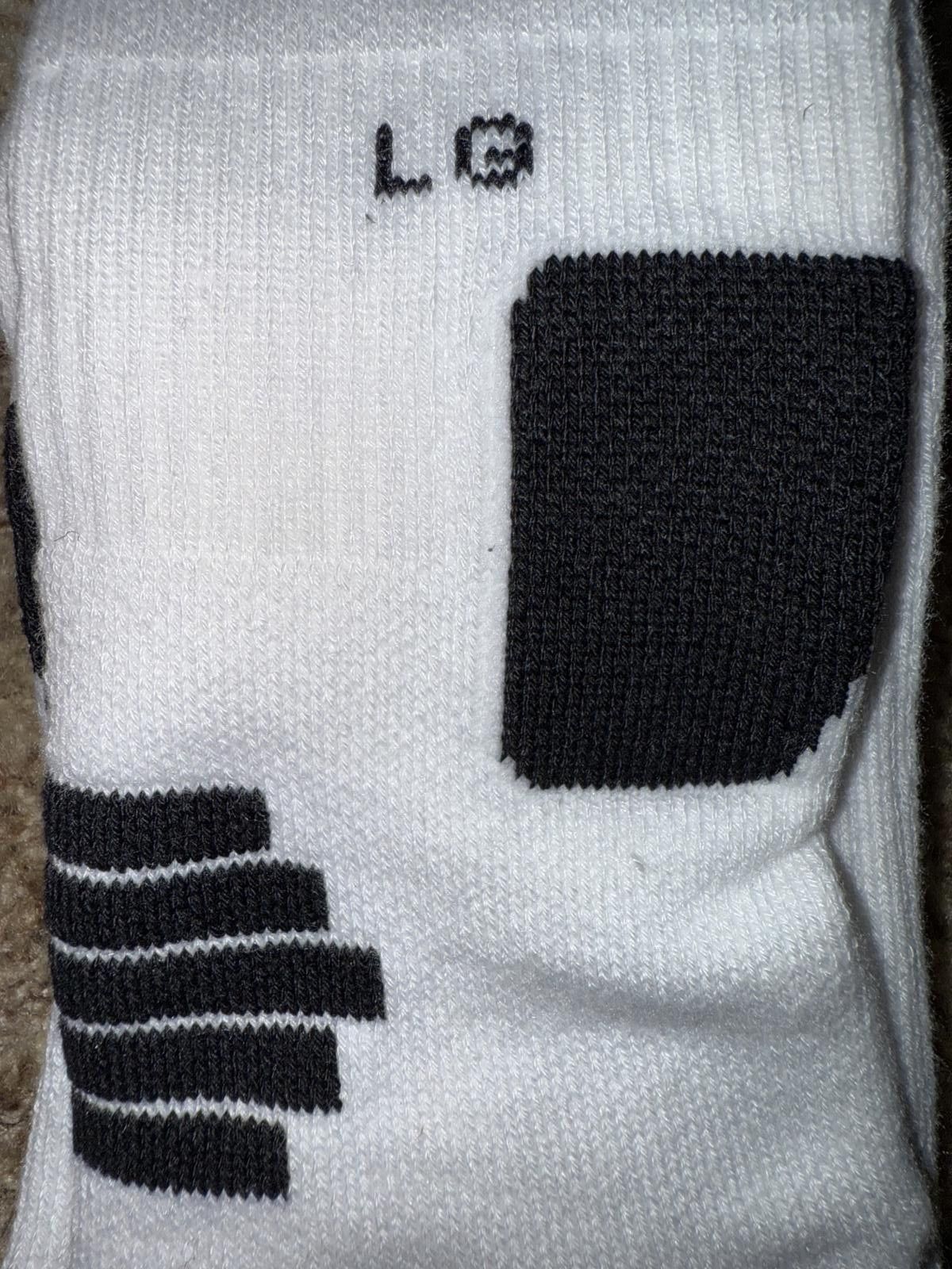 Nike Nike Elite Crew Basketball White Black Single Pair Sample Size ONE SIZE - 4 Thumbnail