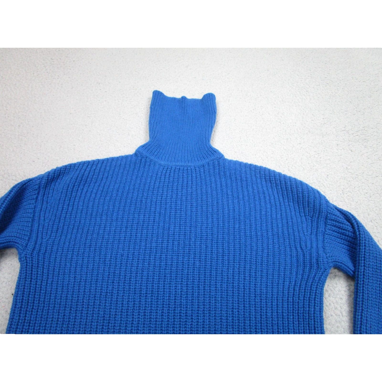 Equipment Equipment Femme Sweater Womens Small Blue Wool Cashmere Turtleneck Knit Ribbed Size S / US 4 / IT 40 - 2 Thumbnail