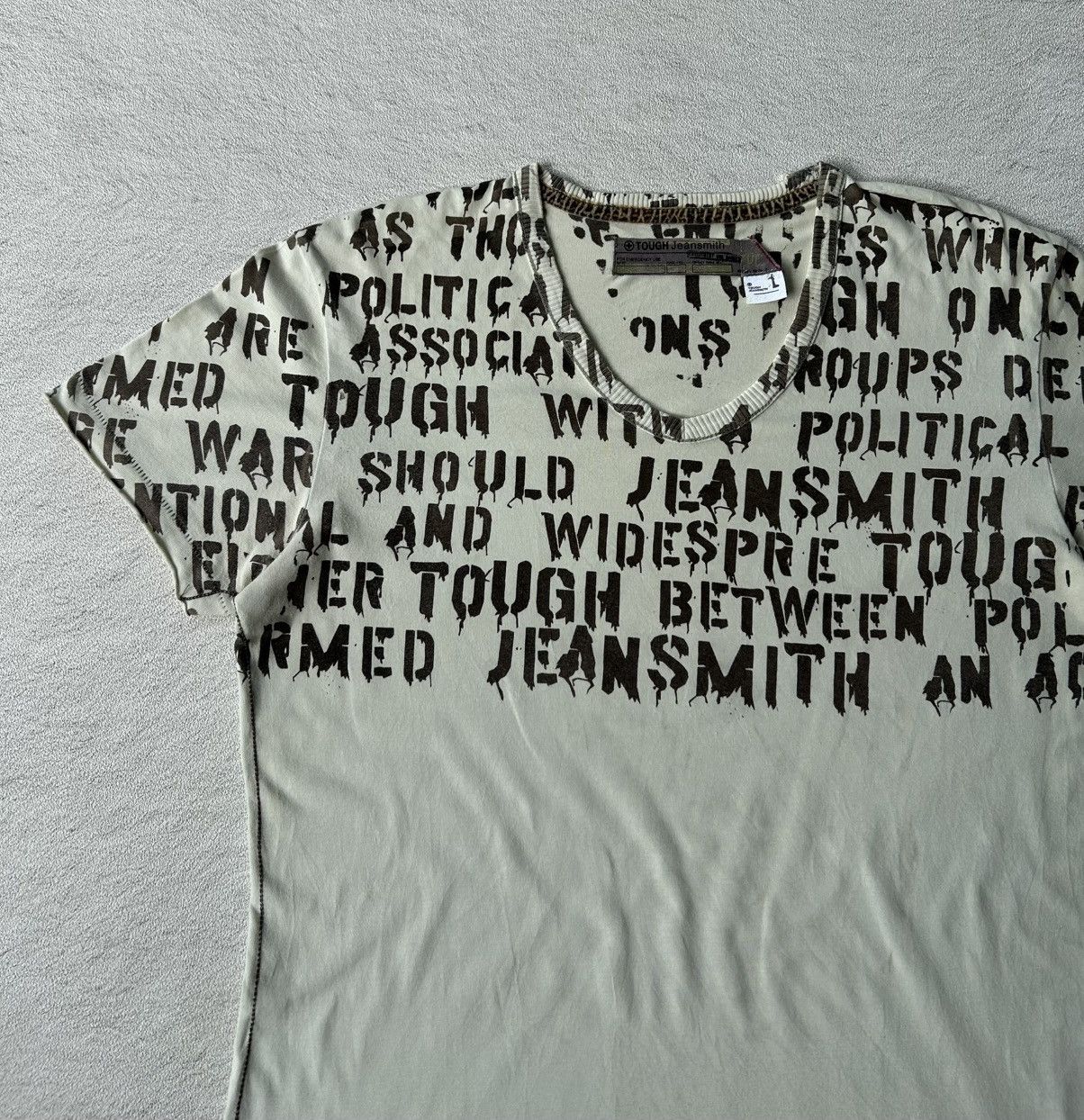 14th Addiction 2000s Tough Jeansmith v-neck tshirt Size US L / EU 52-54 / 3 - 2 Thumbnail
