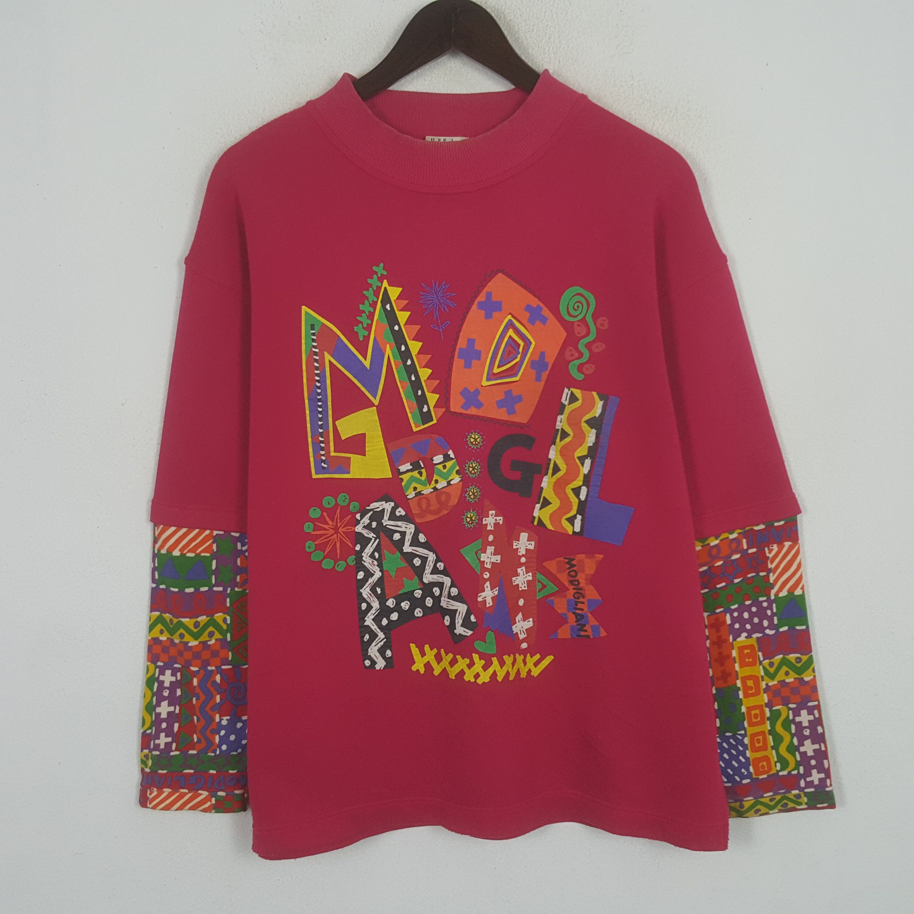 image of Italian Designers x Vintage Modigliani Italian Streetwear Sweatshirt in Pink, Women's (Size Medium)