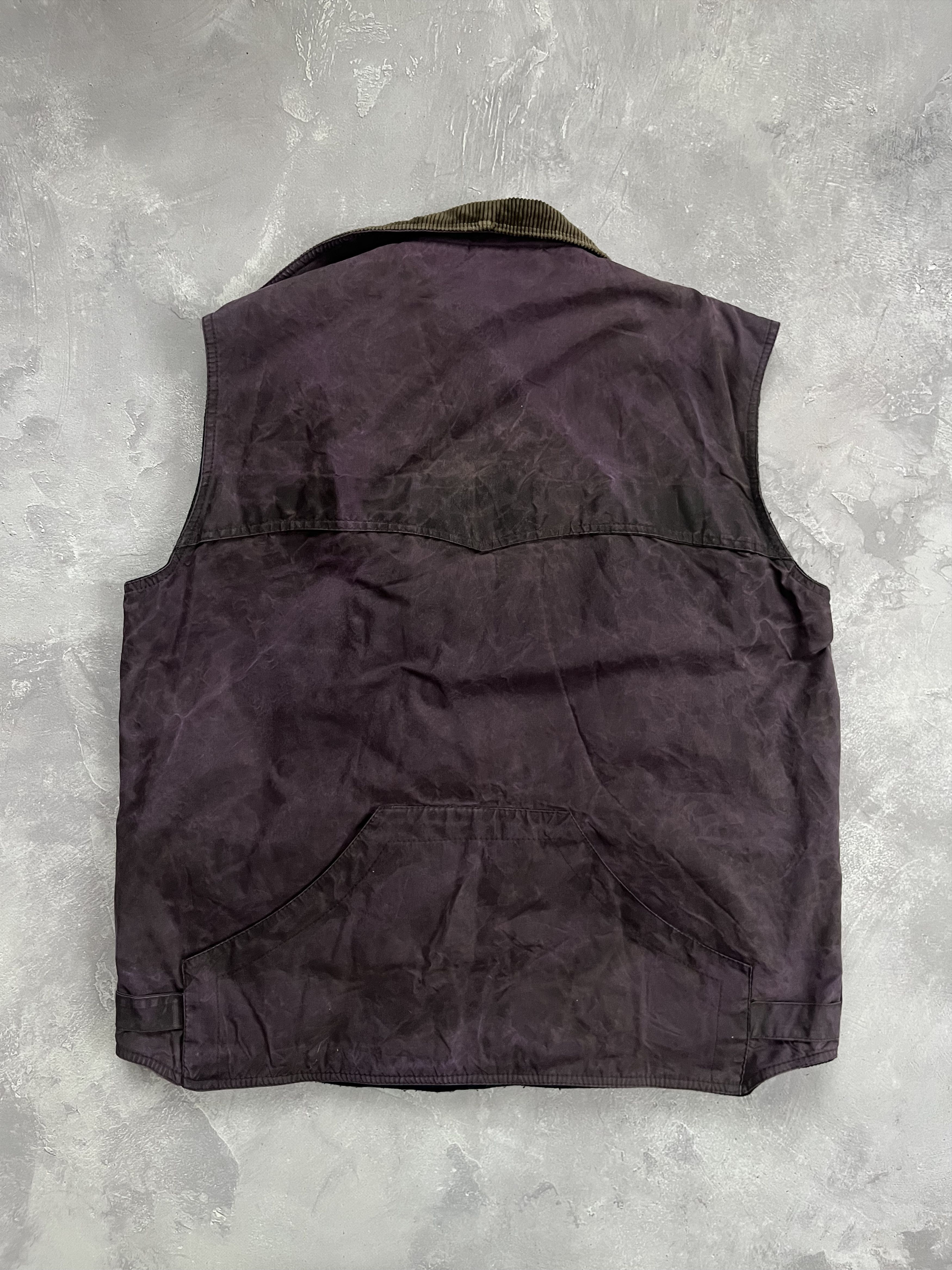 Vintage Vintage REDGE WOOD Waxed Vest Jacket Style Barbour Size US XL / EU 56 / 4 - 15 Thumbnail