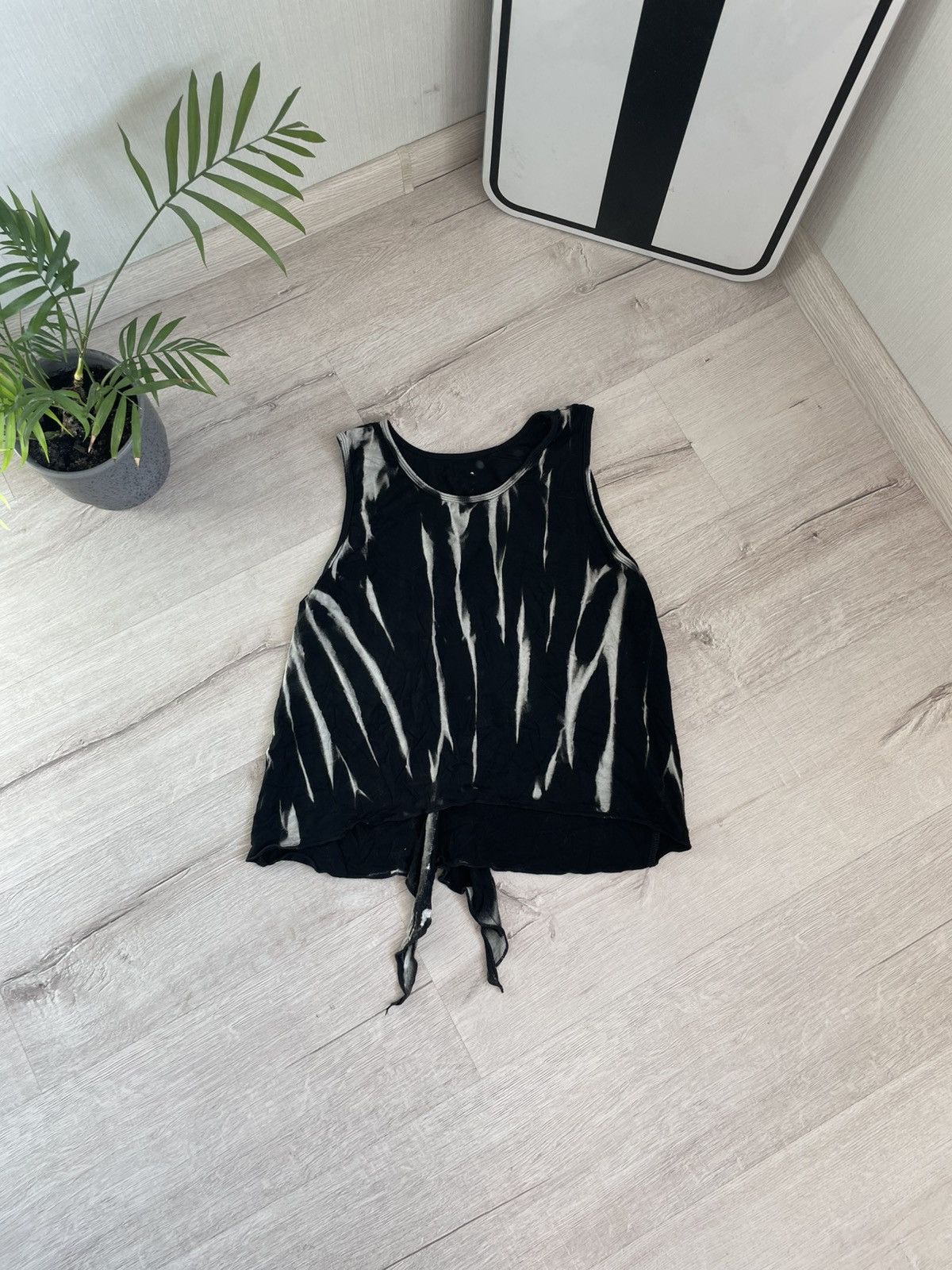 Vintage Vintage Y2k Black Tie Dye Open Back Tank Top Size S / US 4 / IT 40 - 4 Thumbnail