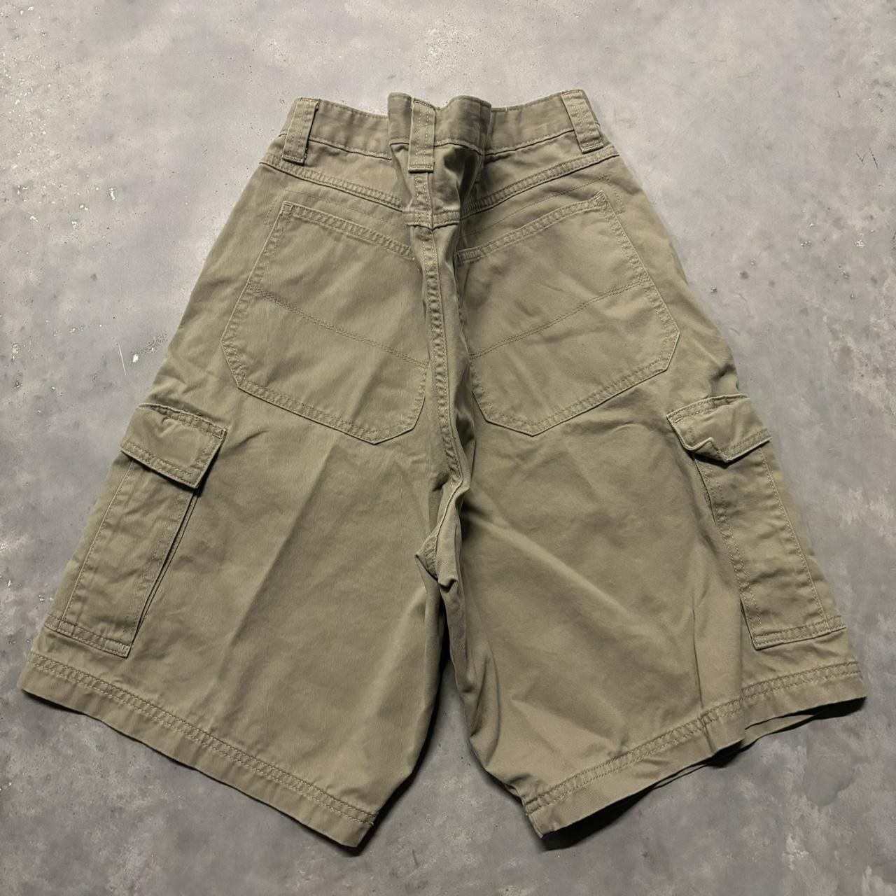 Japanese Brand × Vintage Crazy Vintage Y2K/2000s Baggy Khaki Skater Style Workwear Cargo Shorts! Size US 36 / EU 52 - 5 Thumbnail